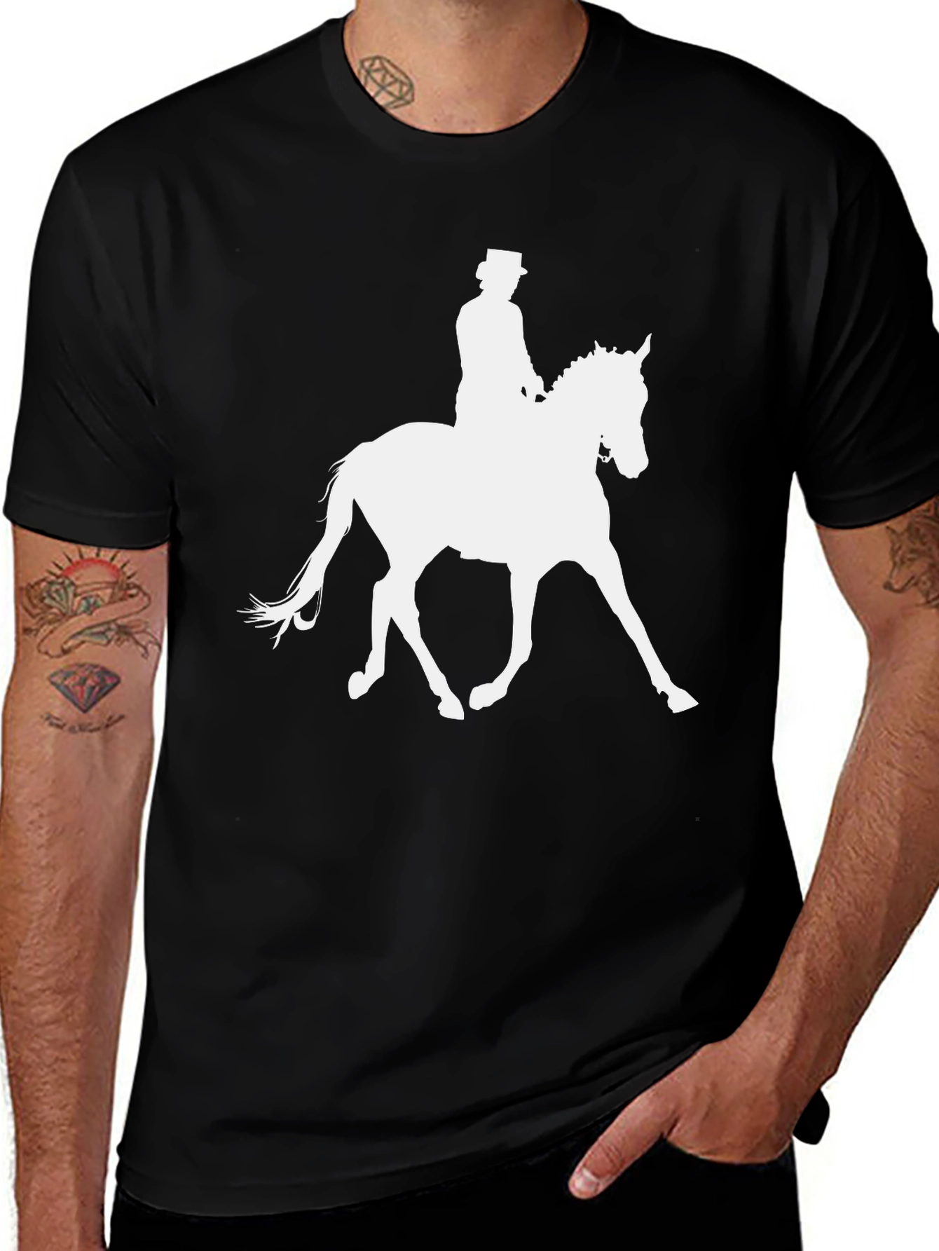 Equestrian T-Shirt - Horse Riding Silhouette Tee