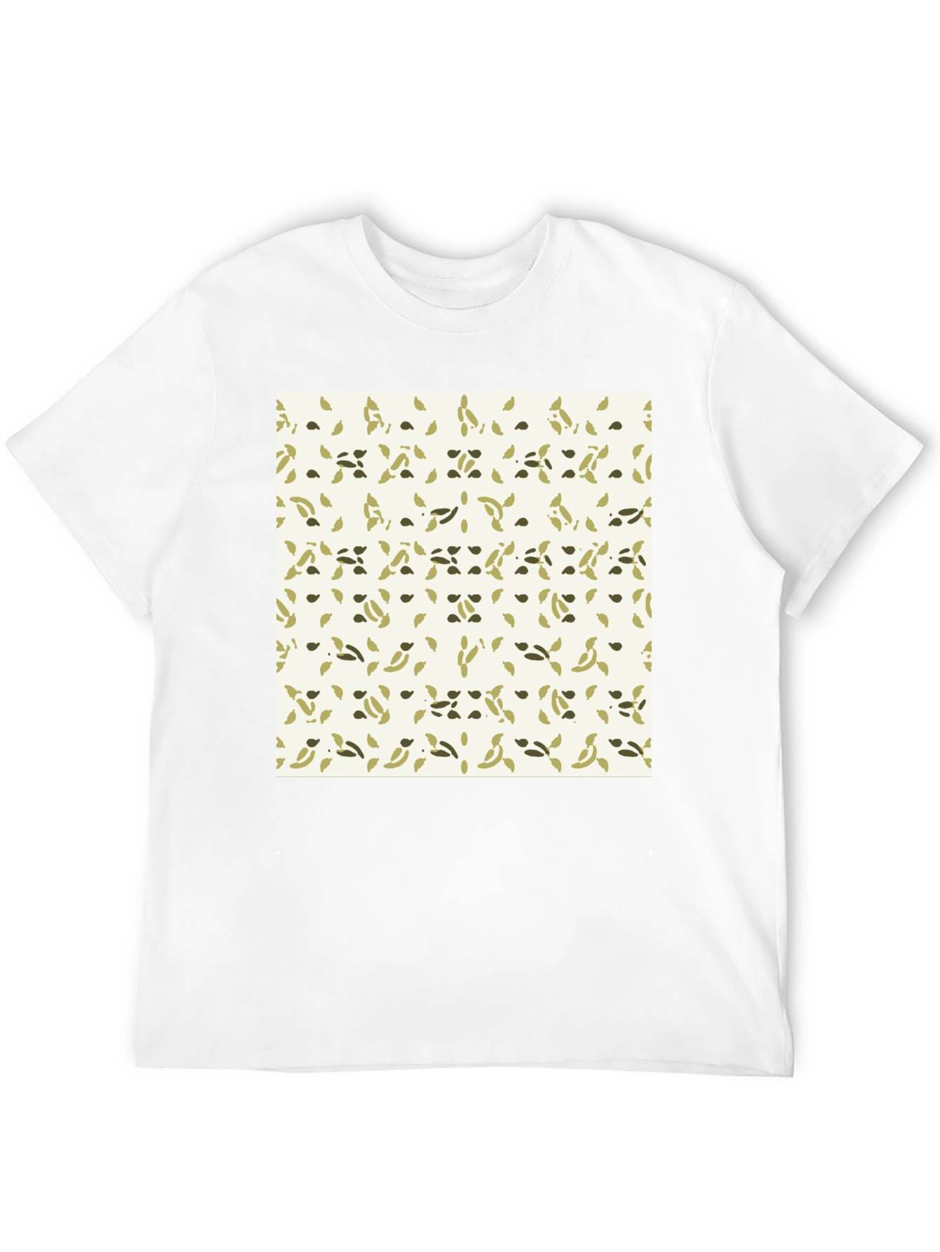 Patterned Crew Neck Tee - Casual Comfort
