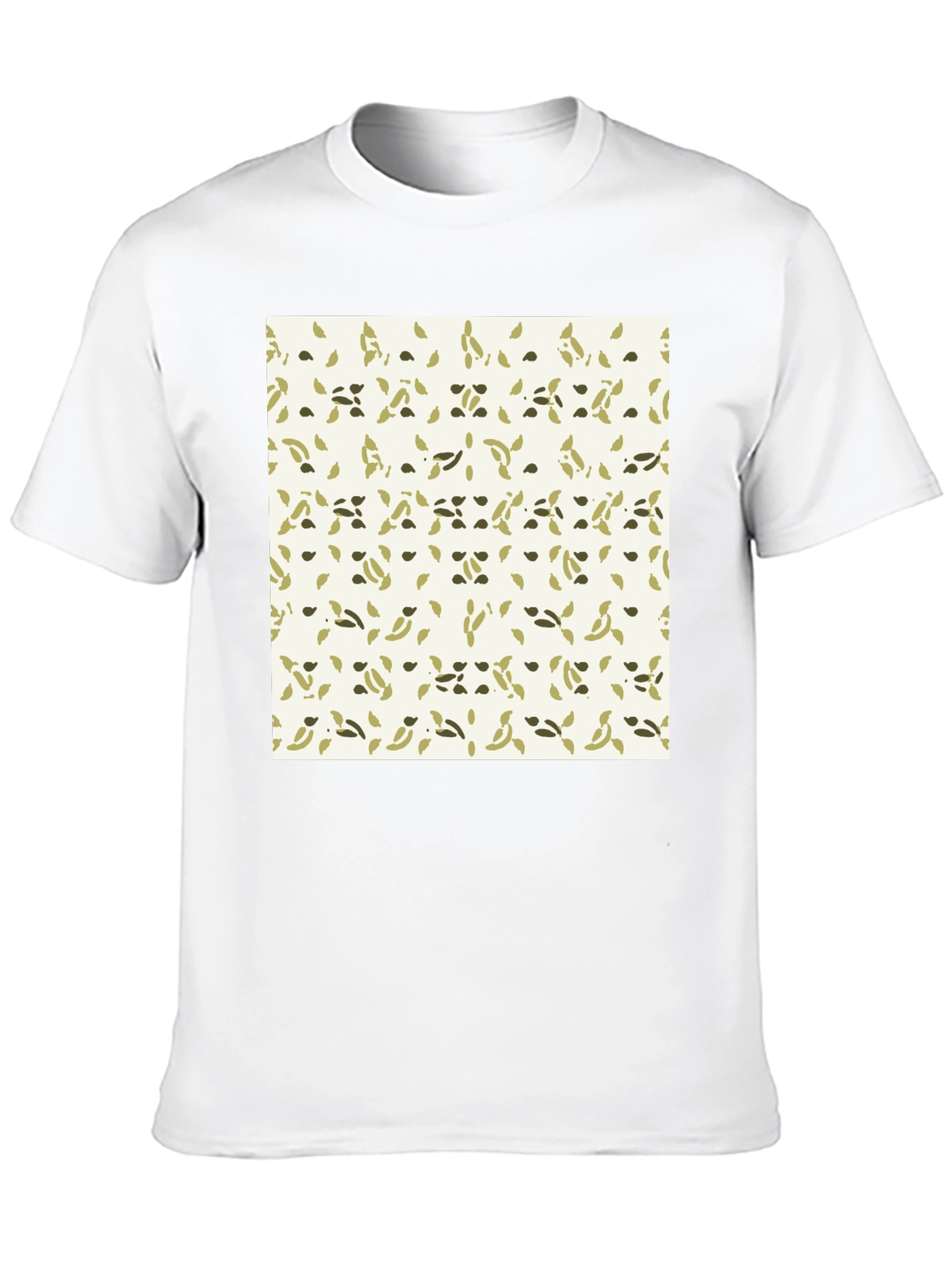 Patterned Crew Neck Tee - Casual Comfort
