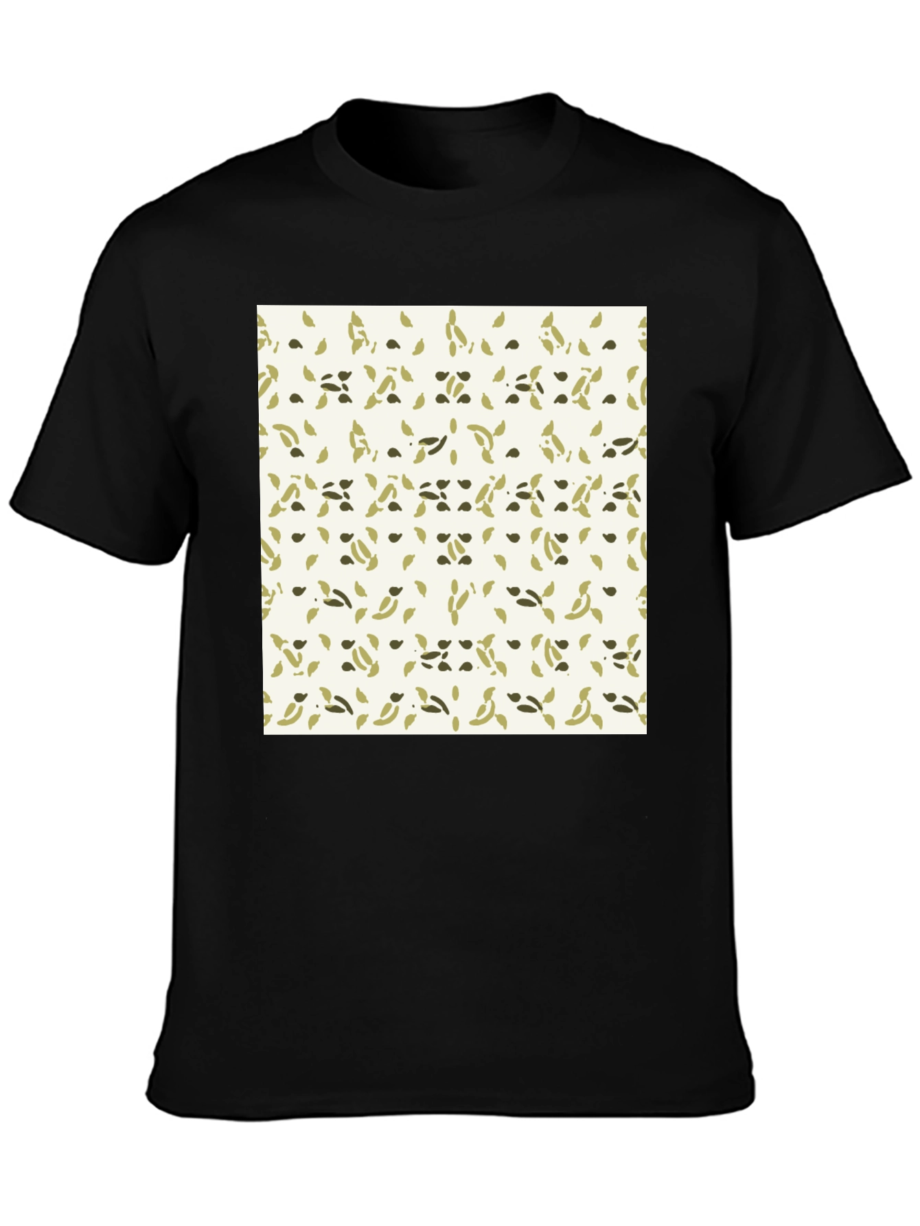 Patterned Crew Neck Tee - Casual Comfort
