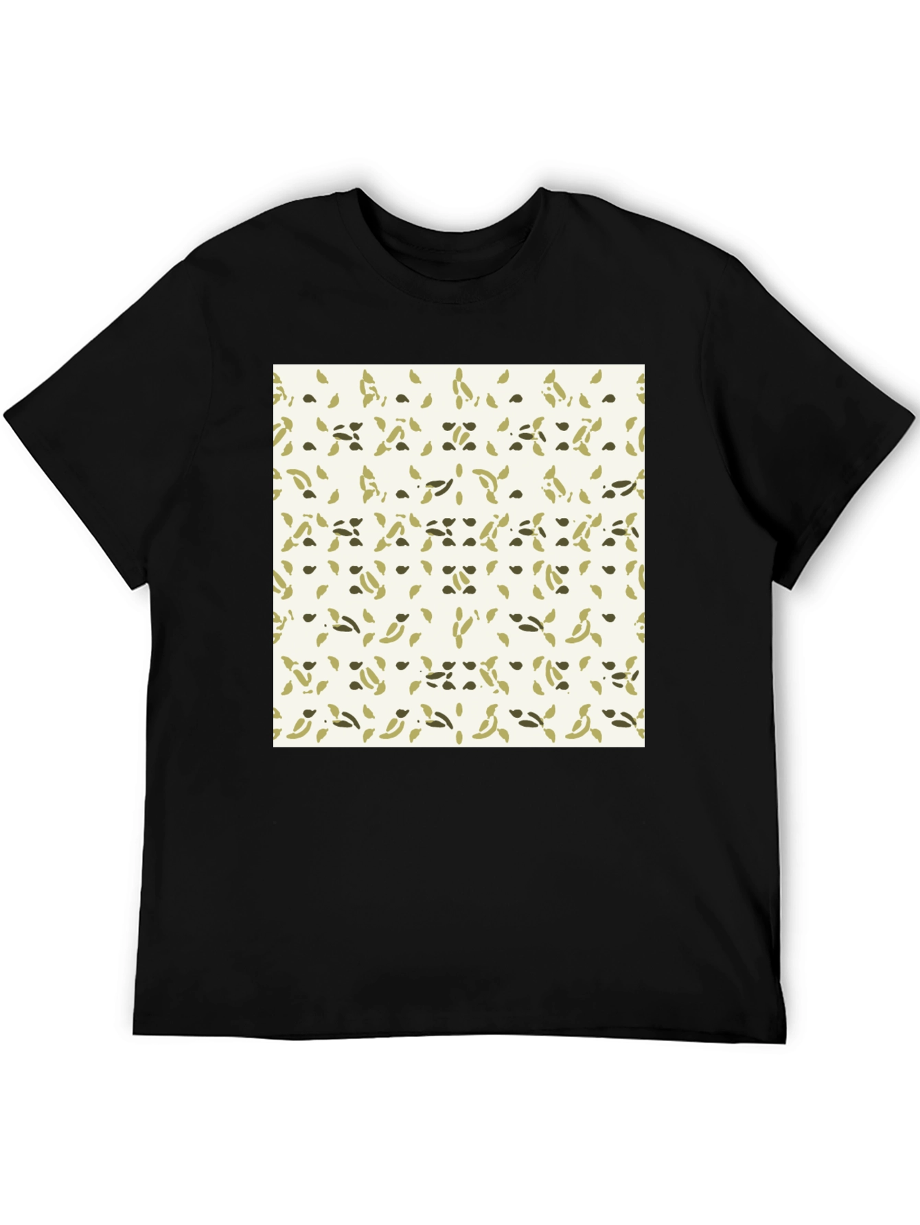 Patterned Crew Neck Tee - Casual Comfort