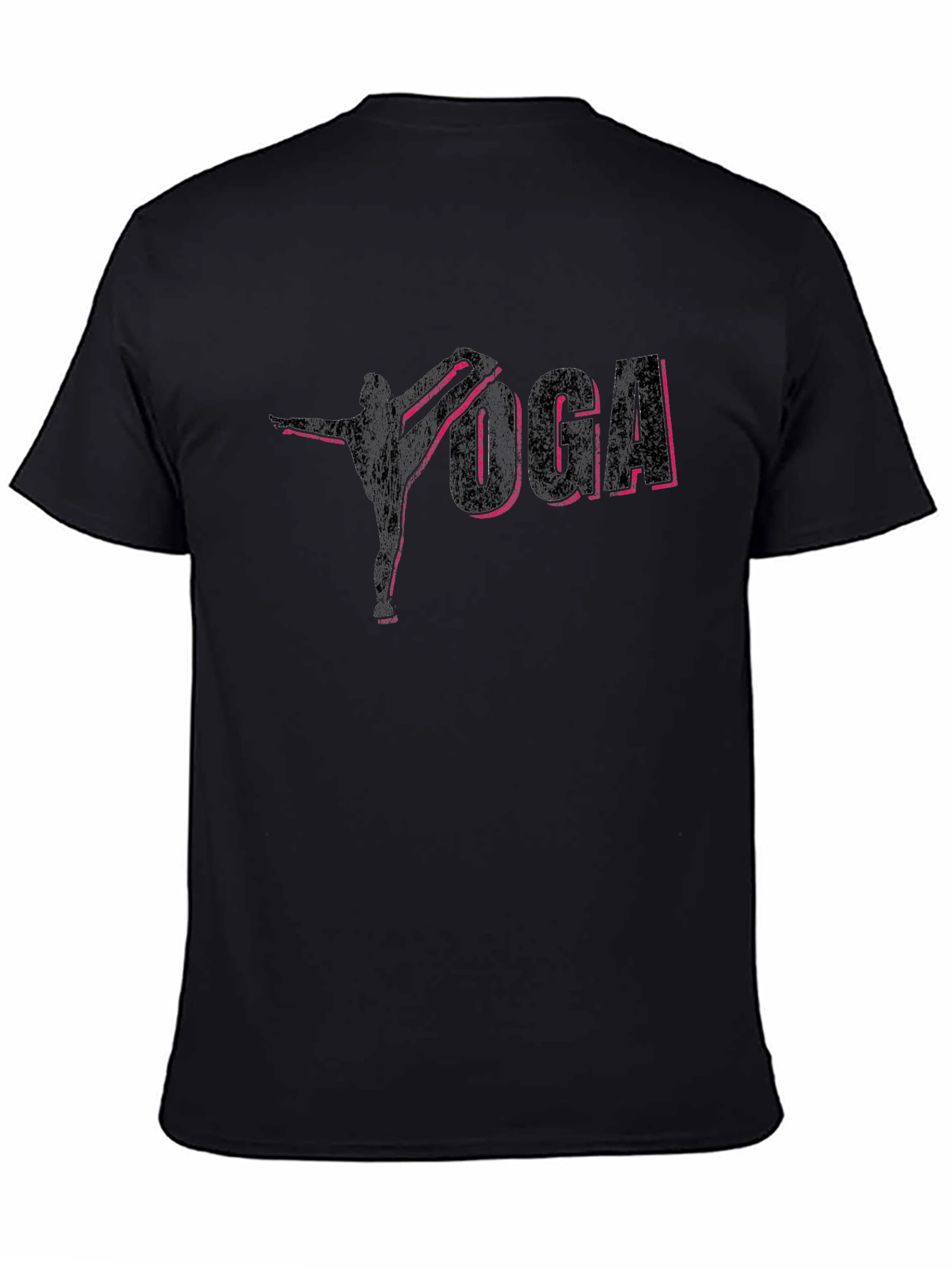 Yoga Pose Graphic Tee - Stylish Black Cotton Shirt