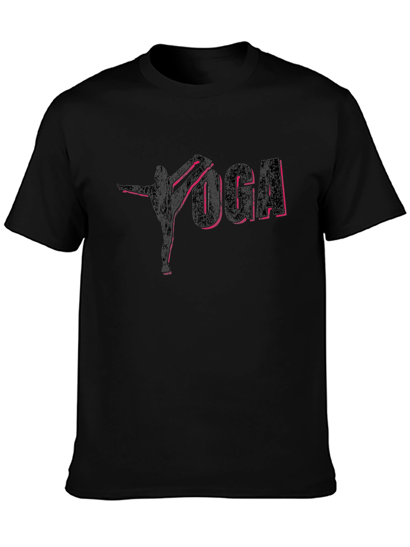 Yoga Pose Graphic Tee - Stylish Black Cotton Shirt