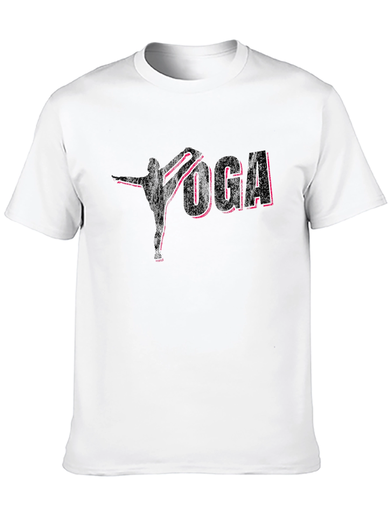 Yoga Pose Graphic Tee - Stylish Black Cotton Shirt