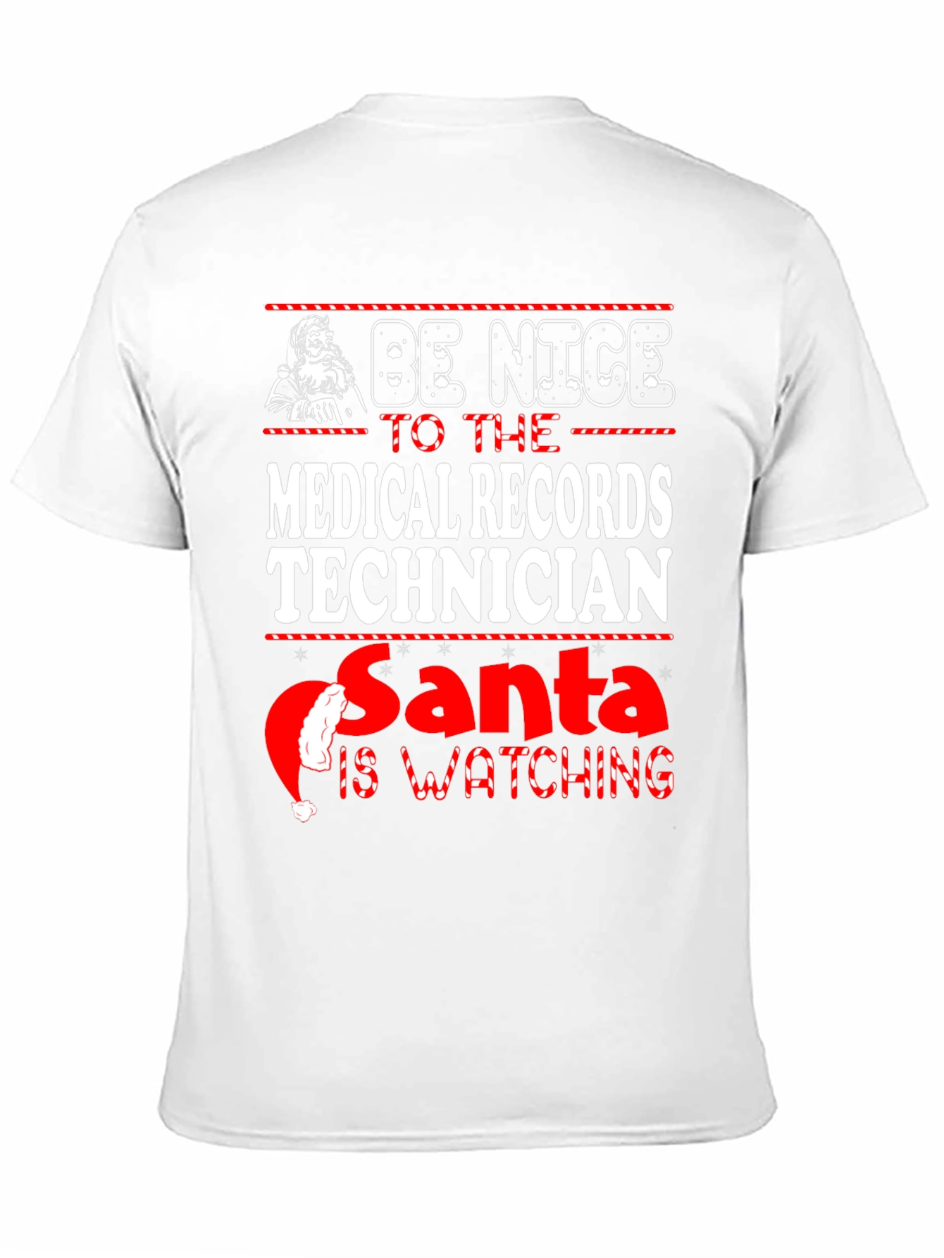 Medical Records Technician Santa Watching T-Shirt