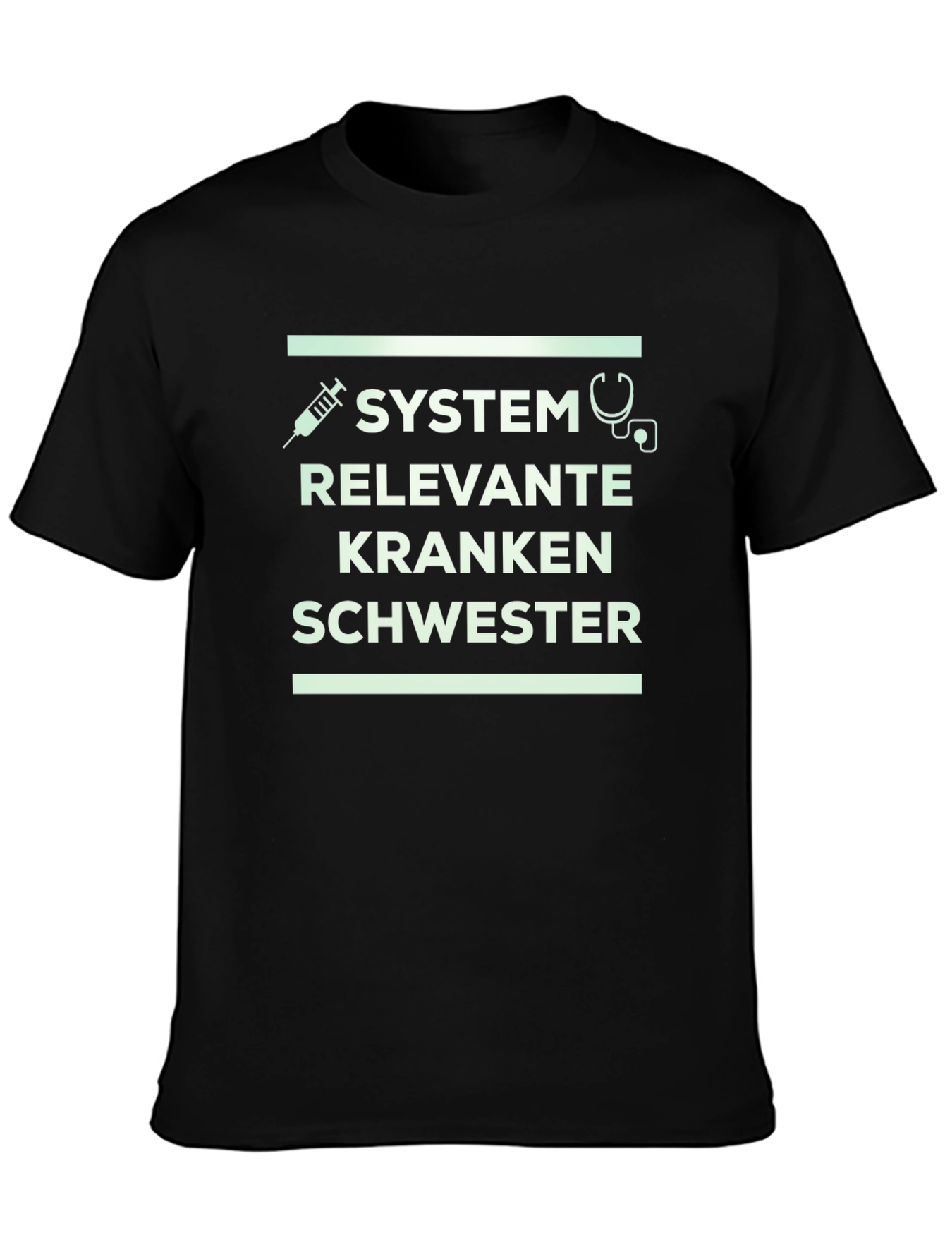 System Relevant Krankenschwester Black T-Shirt