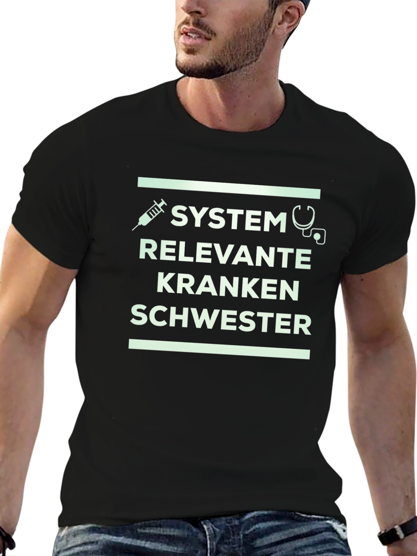 System Relevant Krankenschwester Black T-Shirt