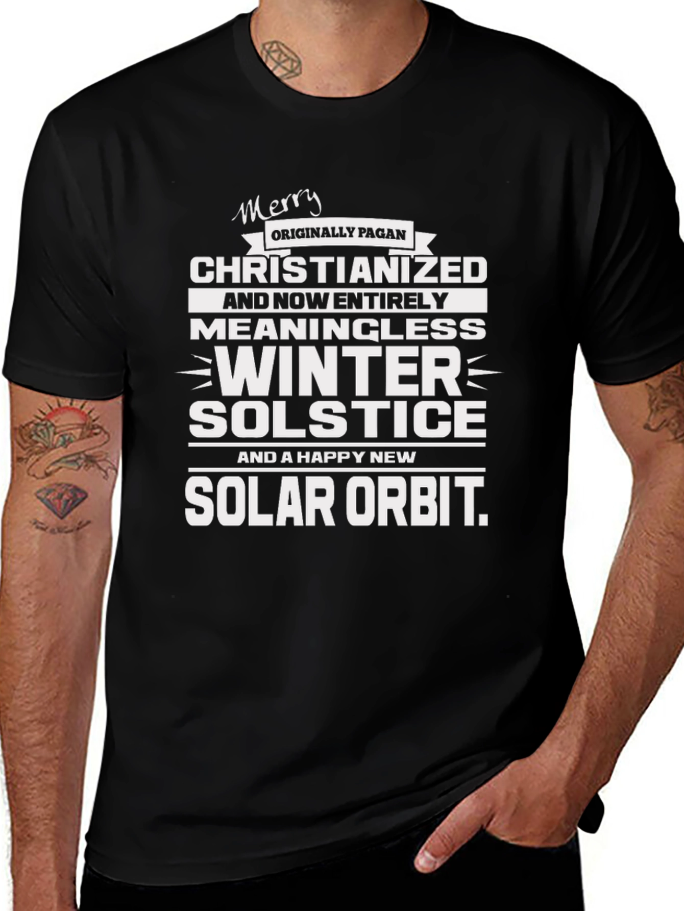Merry Pagan Christianized Winter Solstice T-Shirt