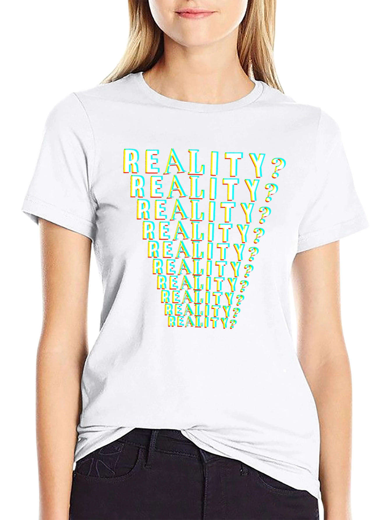 Reality? T-Shirt - Glitch Text Design