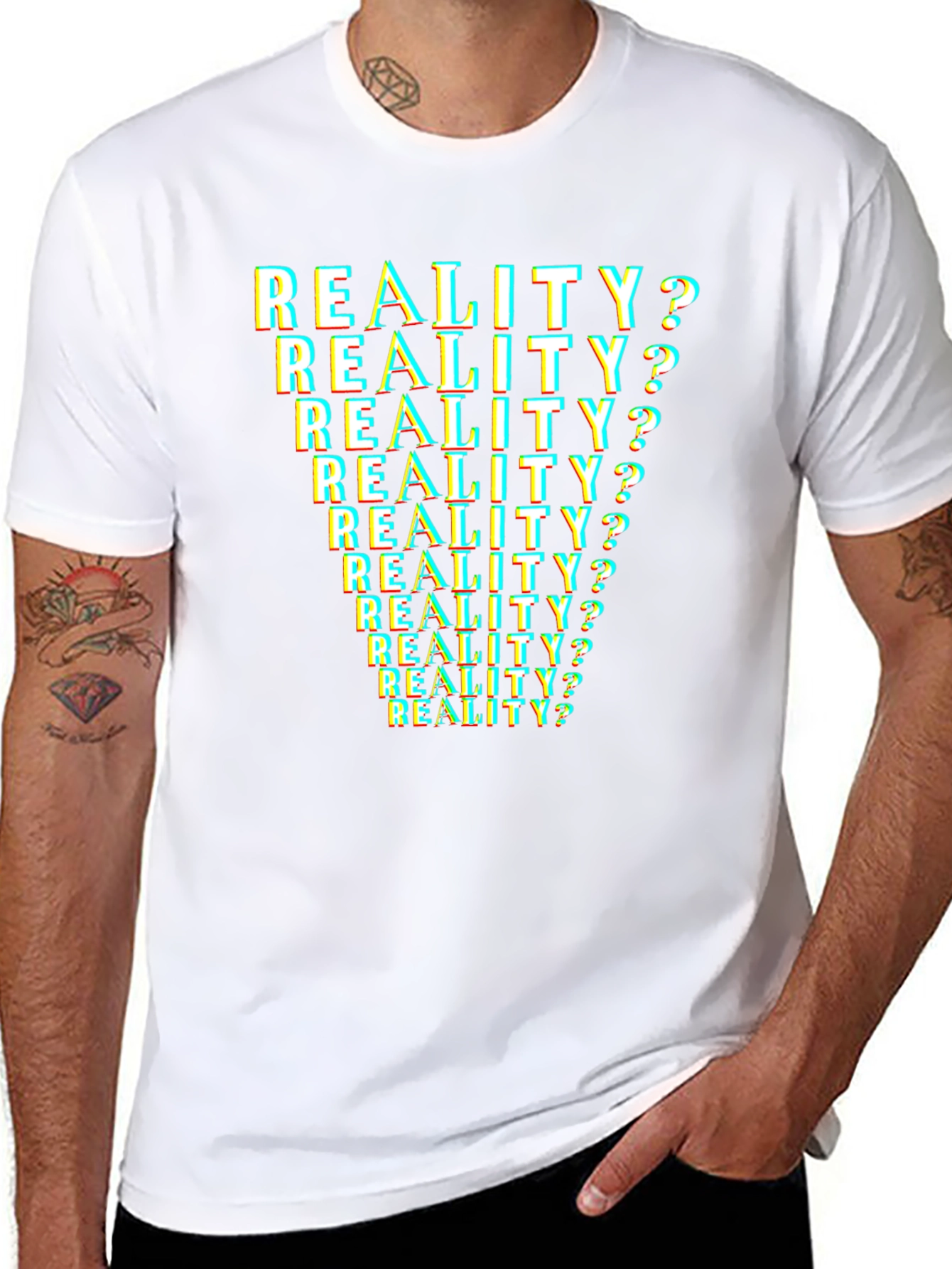 Reality? T-Shirt - Glitch Text Design