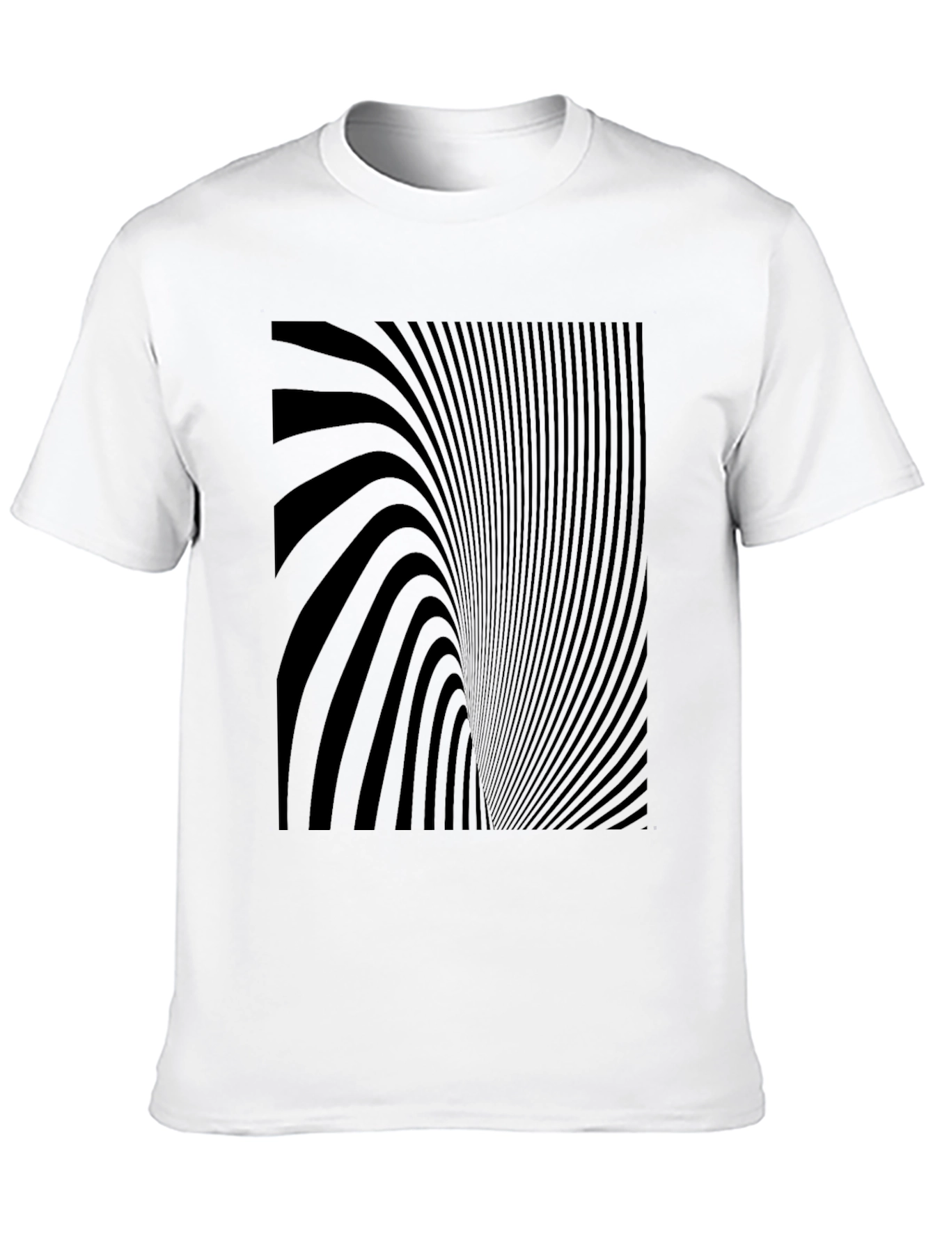 Optical Illusion Graphic Black T-Shirt