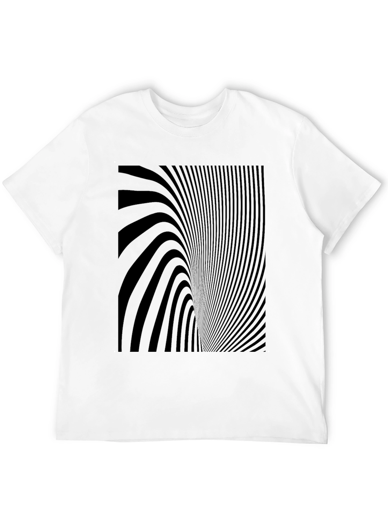 Optical Illusion Graphic Black T-Shirt