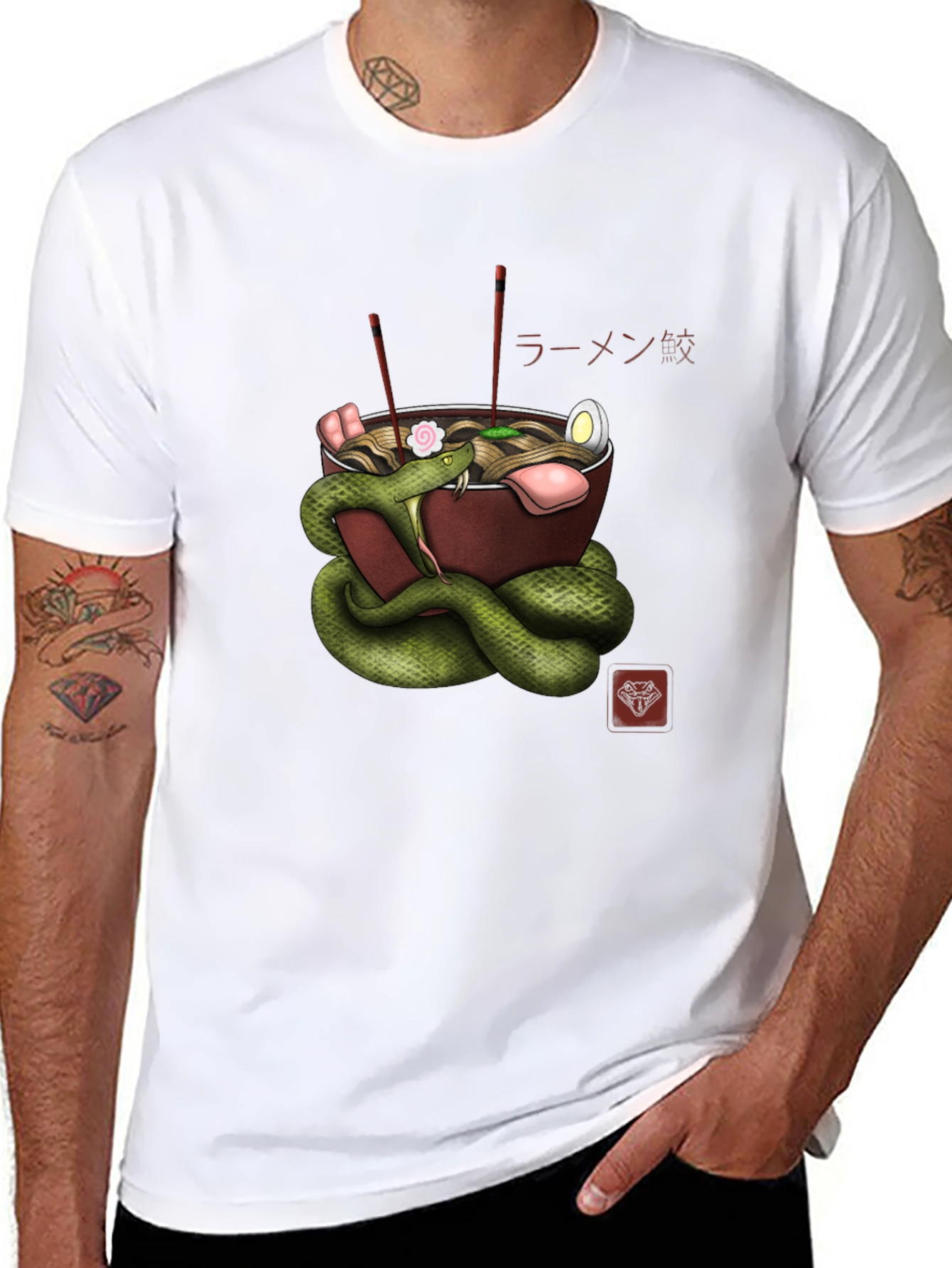 Snake Ramen Graphic Tee - Unique Streetwear