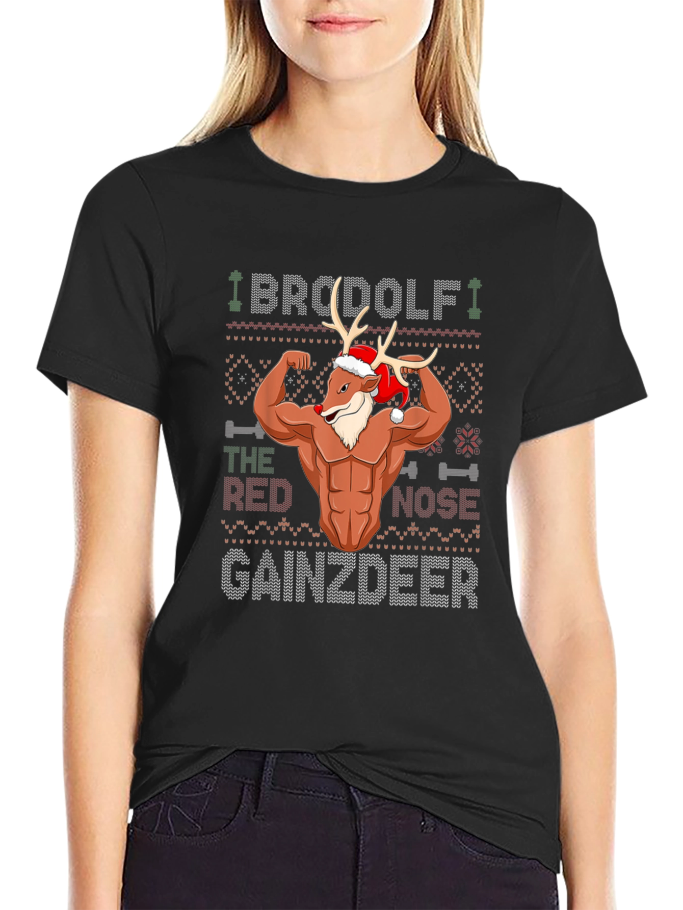 BroDolph Gainzdeer Christmas T-Shirt