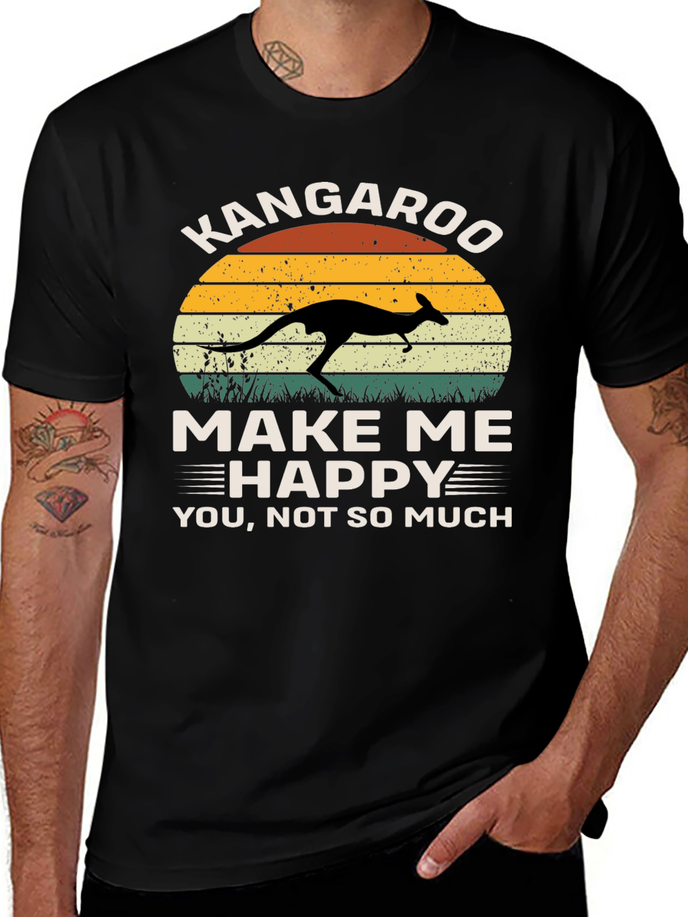 Kangaroo Make Me Happy Graphic Tee