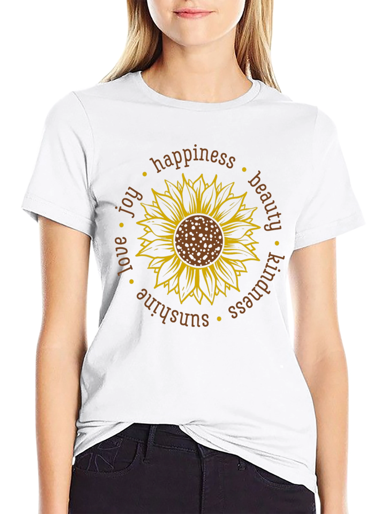 Sunflower Happiness Graphic T-Shirt - Unisex Cotton Tee