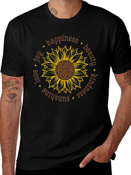 Sunflower Happiness Graphic T-Shirt - Unisex Cotton Tee