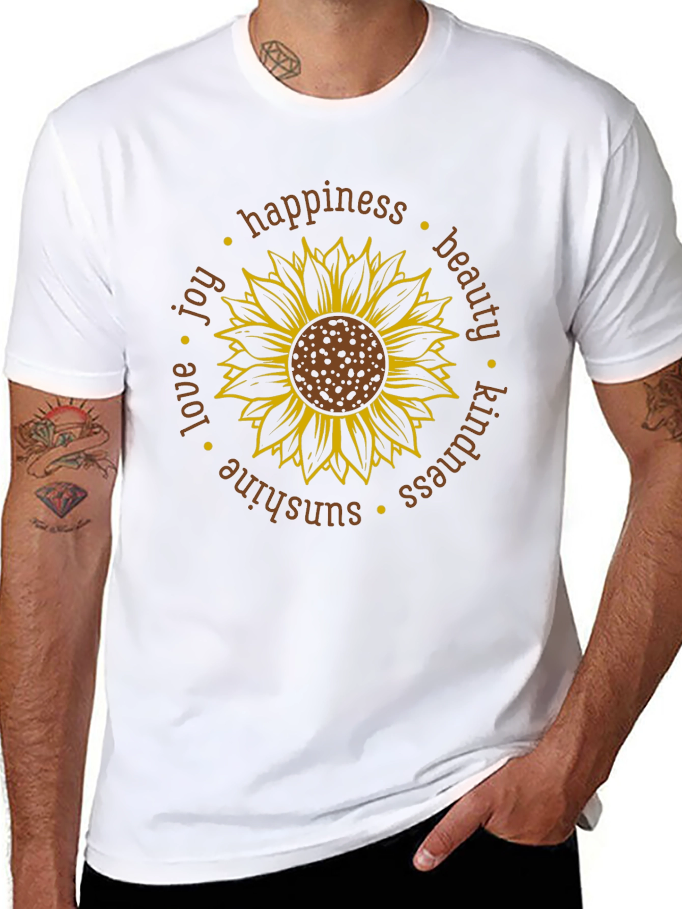 Sunflower Happiness Graphic T-Shirt - Unisex Cotton Tee