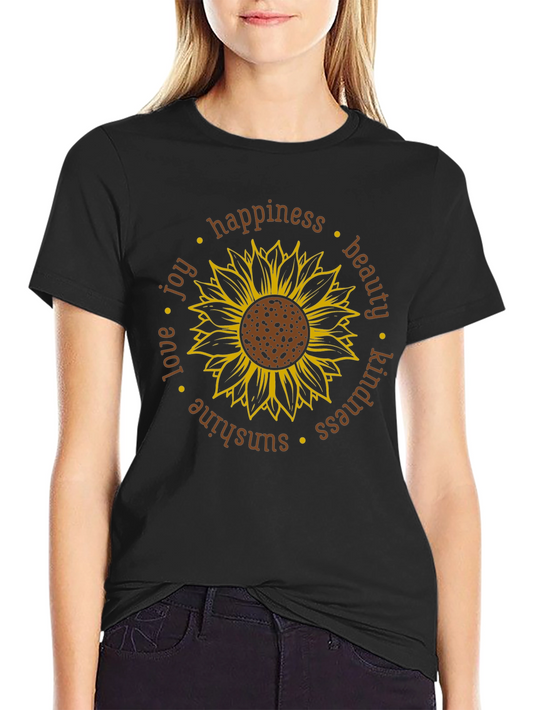 Sunflower Happiness Graphic T-Shirt - Unisex Cotton Tee