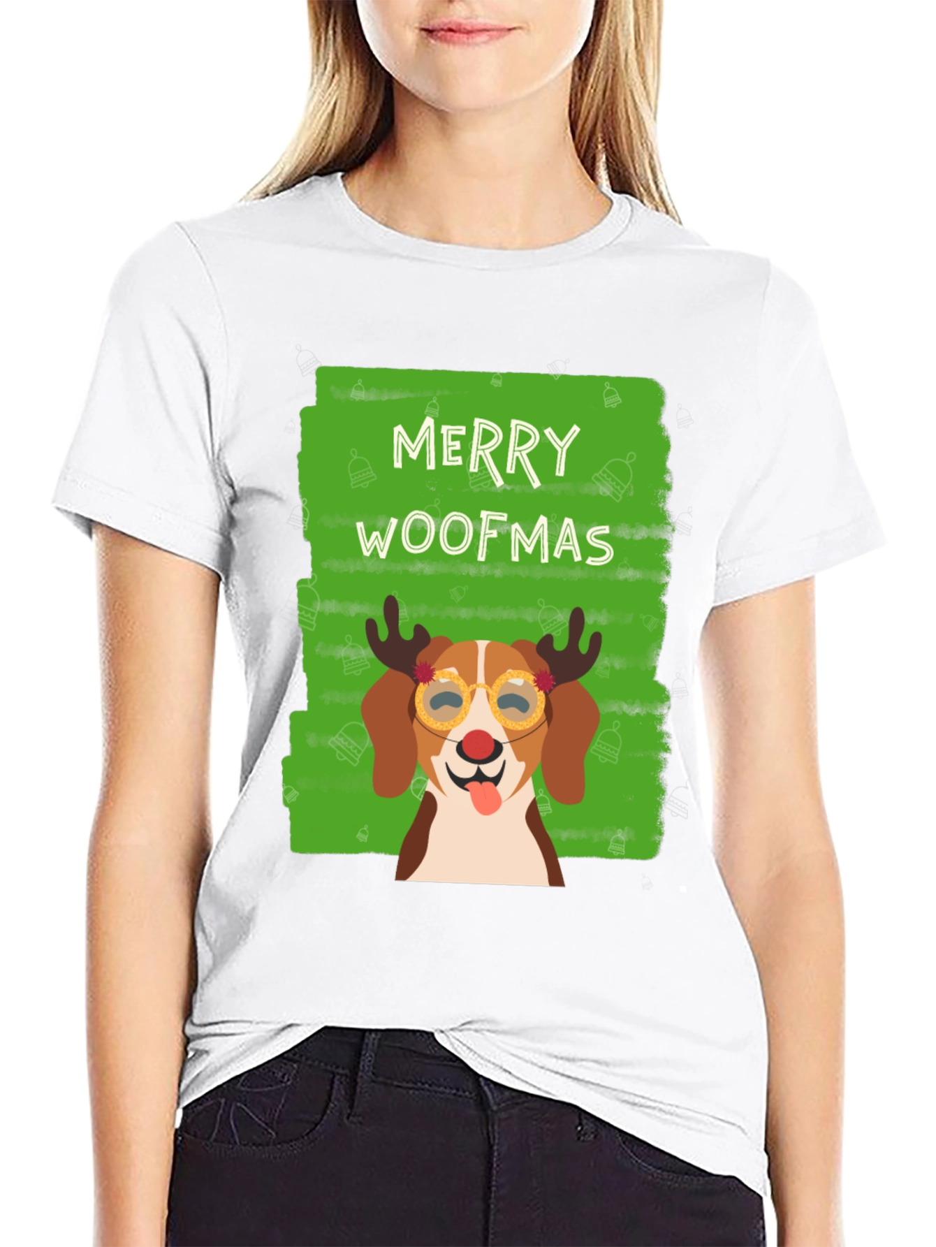 Merry Woofmas Dog Christmas Graphic Tee