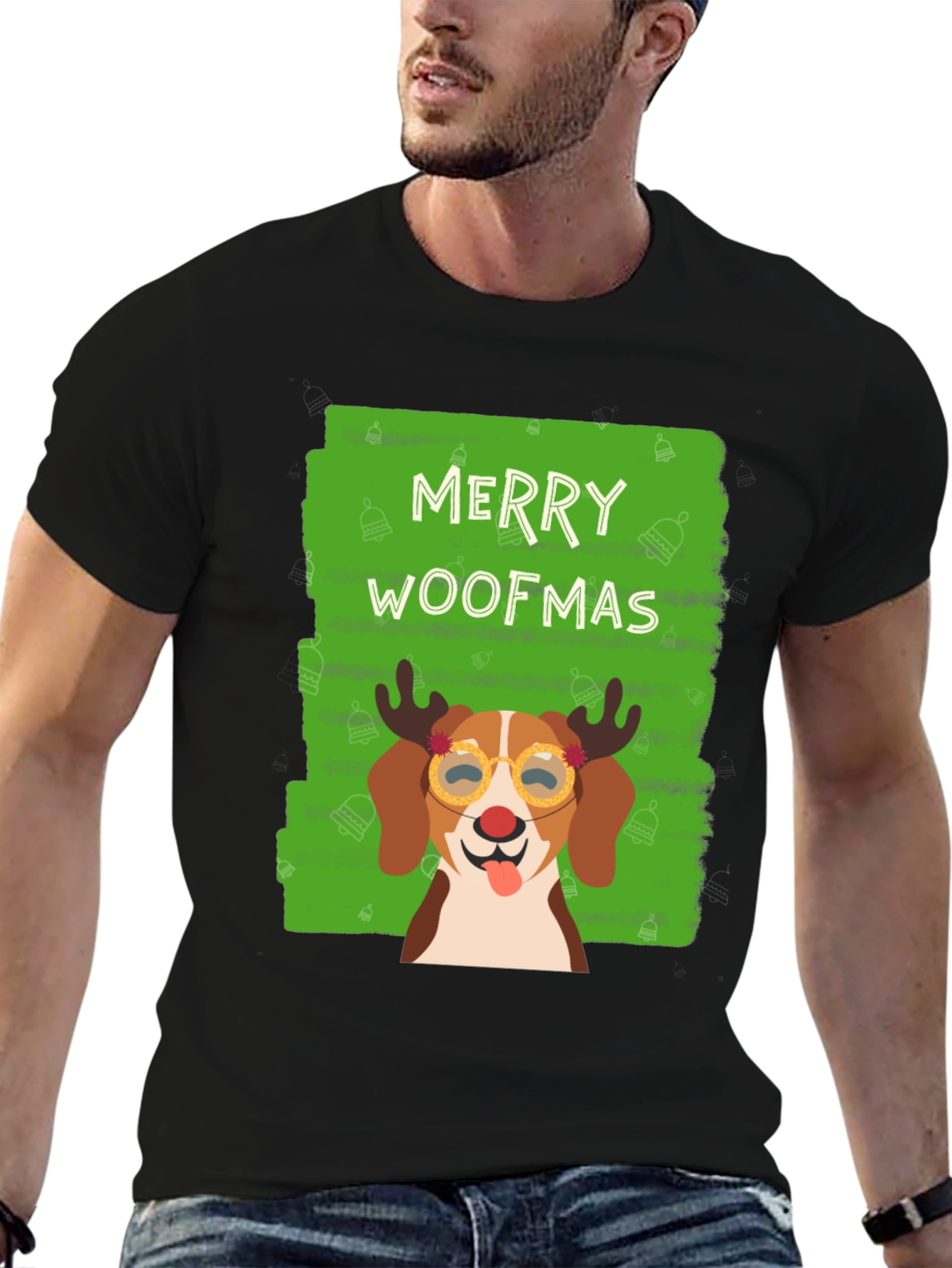Merry Woofmas Dog Christmas Graphic Tee