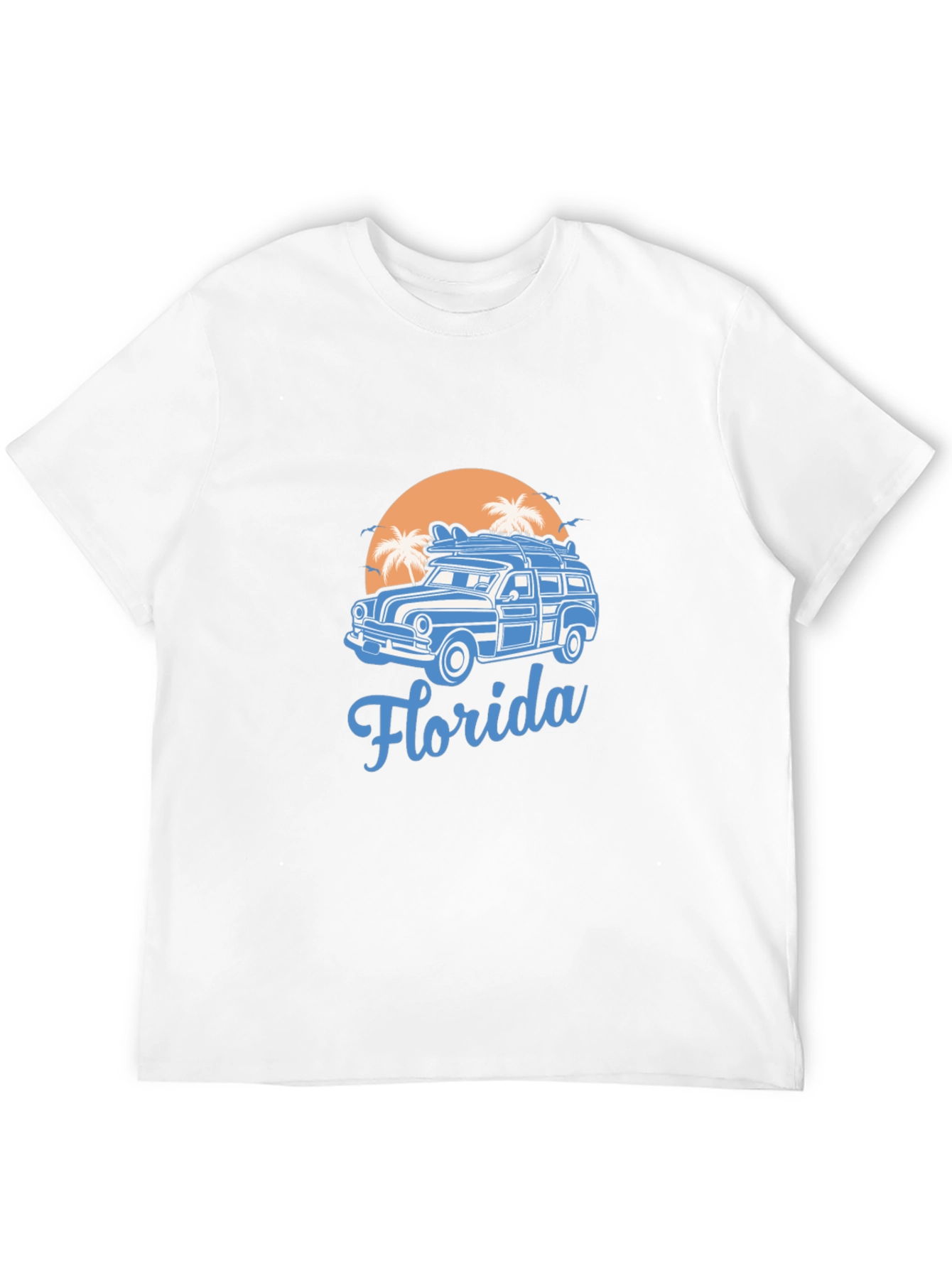 Florida Surf Car T-Shirt - Retro Beach Vibes