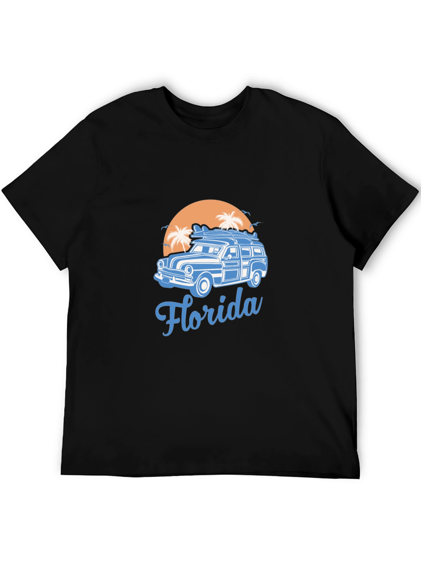 Florida Surf Car T-Shirt - Retro Beach Vibes