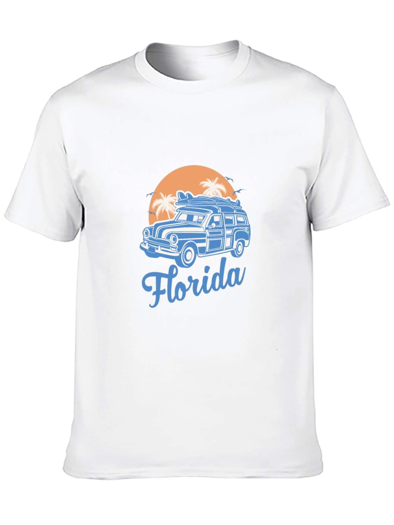 Florida Surf Car T-Shirt - Retro Beach Vibes
