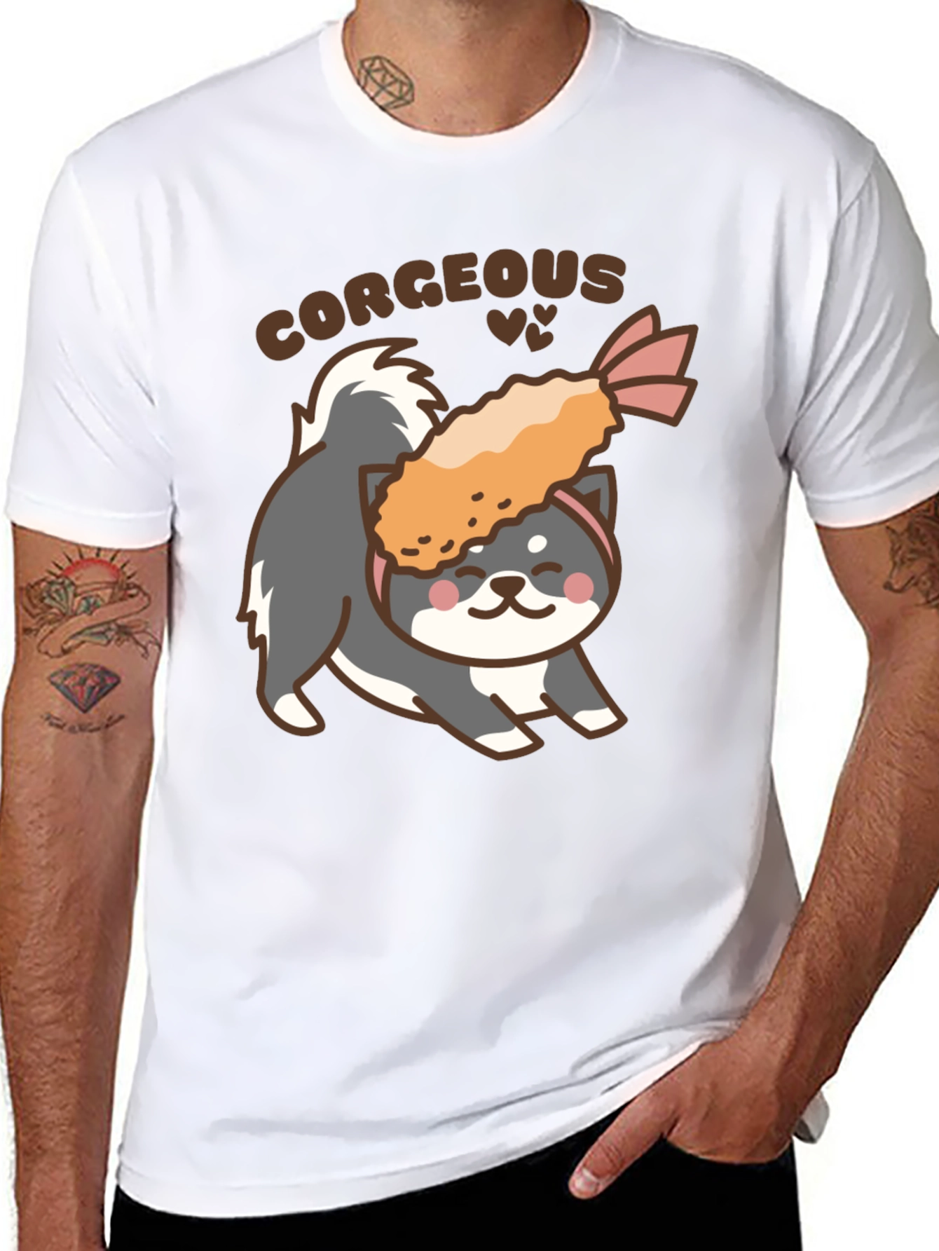 Corgeous Dog & Shrimp Tempura T-Shirt
