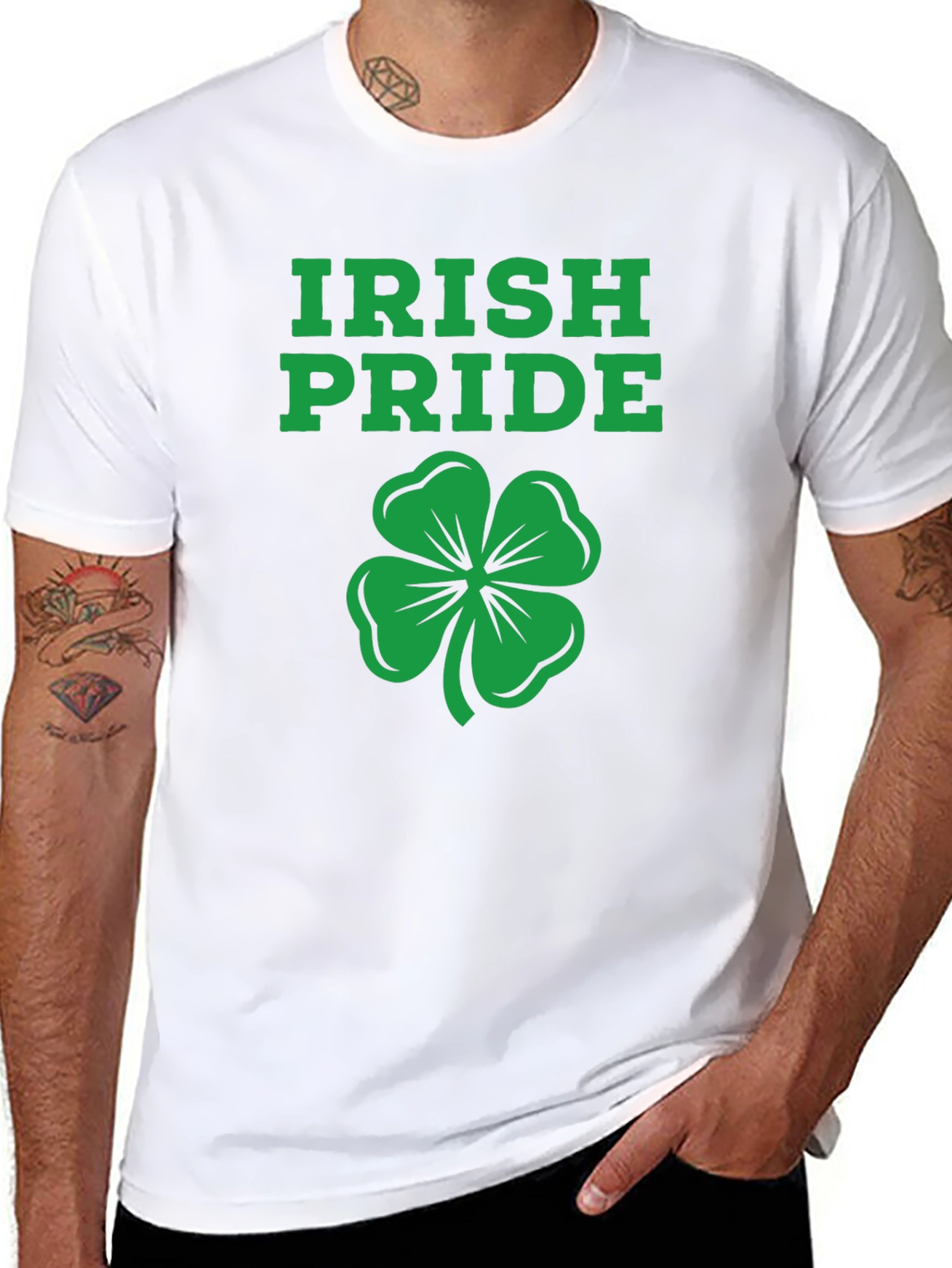 Irish Pride Shamrock Graphic T-Shirt