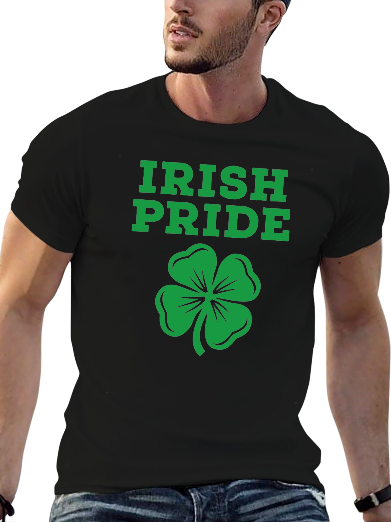 Irish Pride Shamrock Graphic T-Shirt