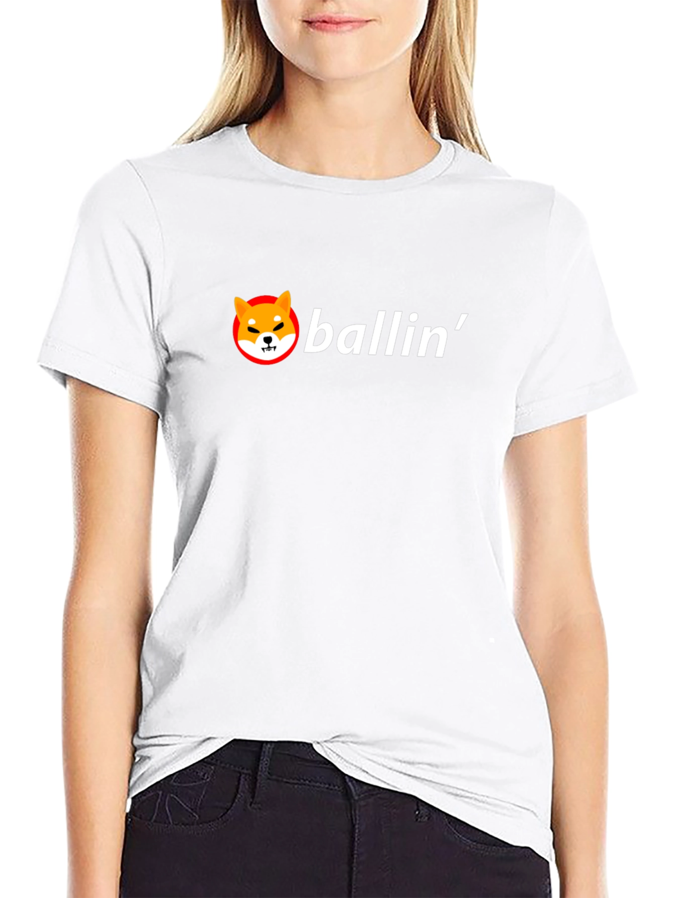 Ballin Shiba Inu T-Shirt - Crypto Meme Tee