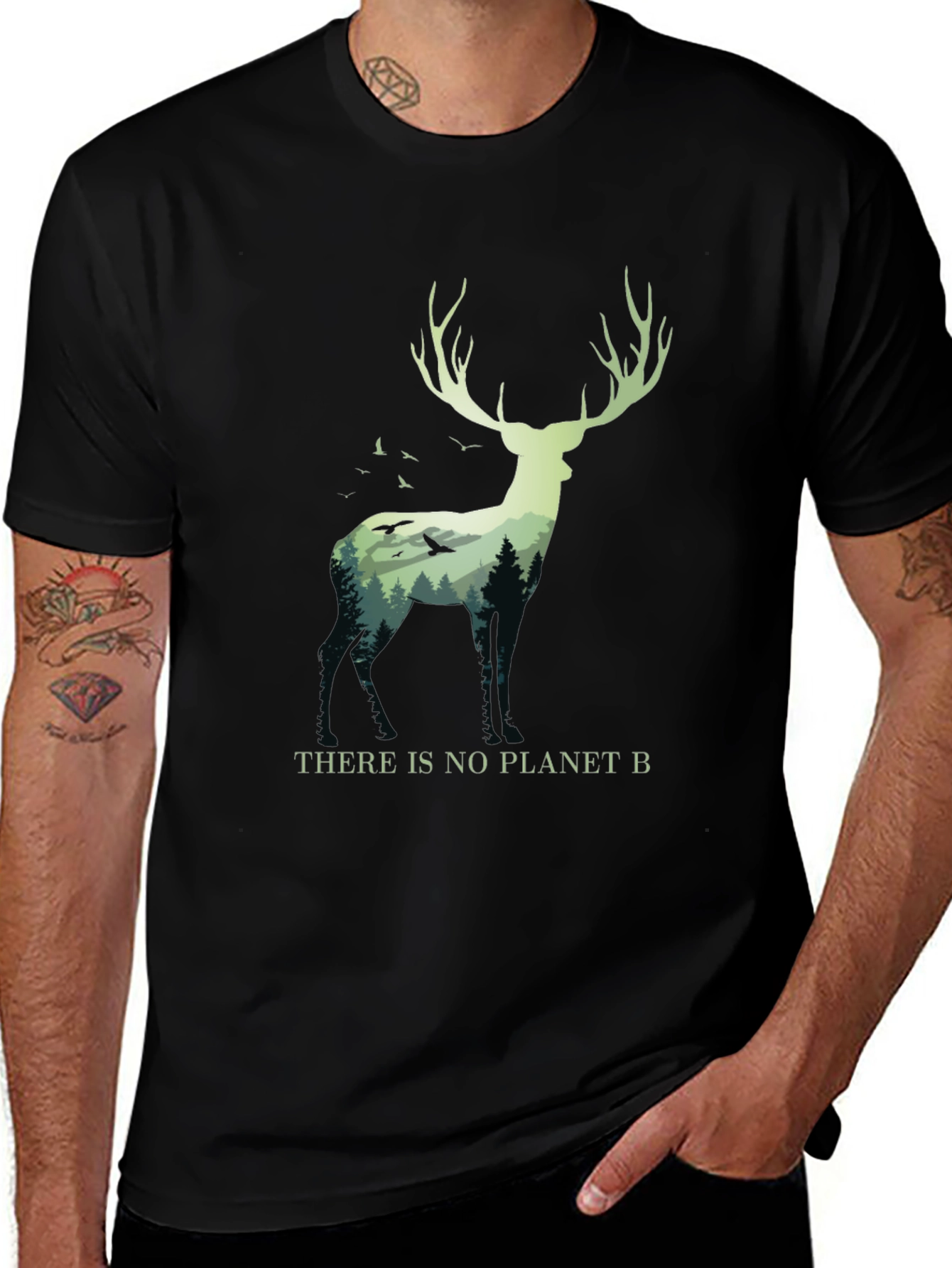 Eco-Friendly Deer Graphic Tee