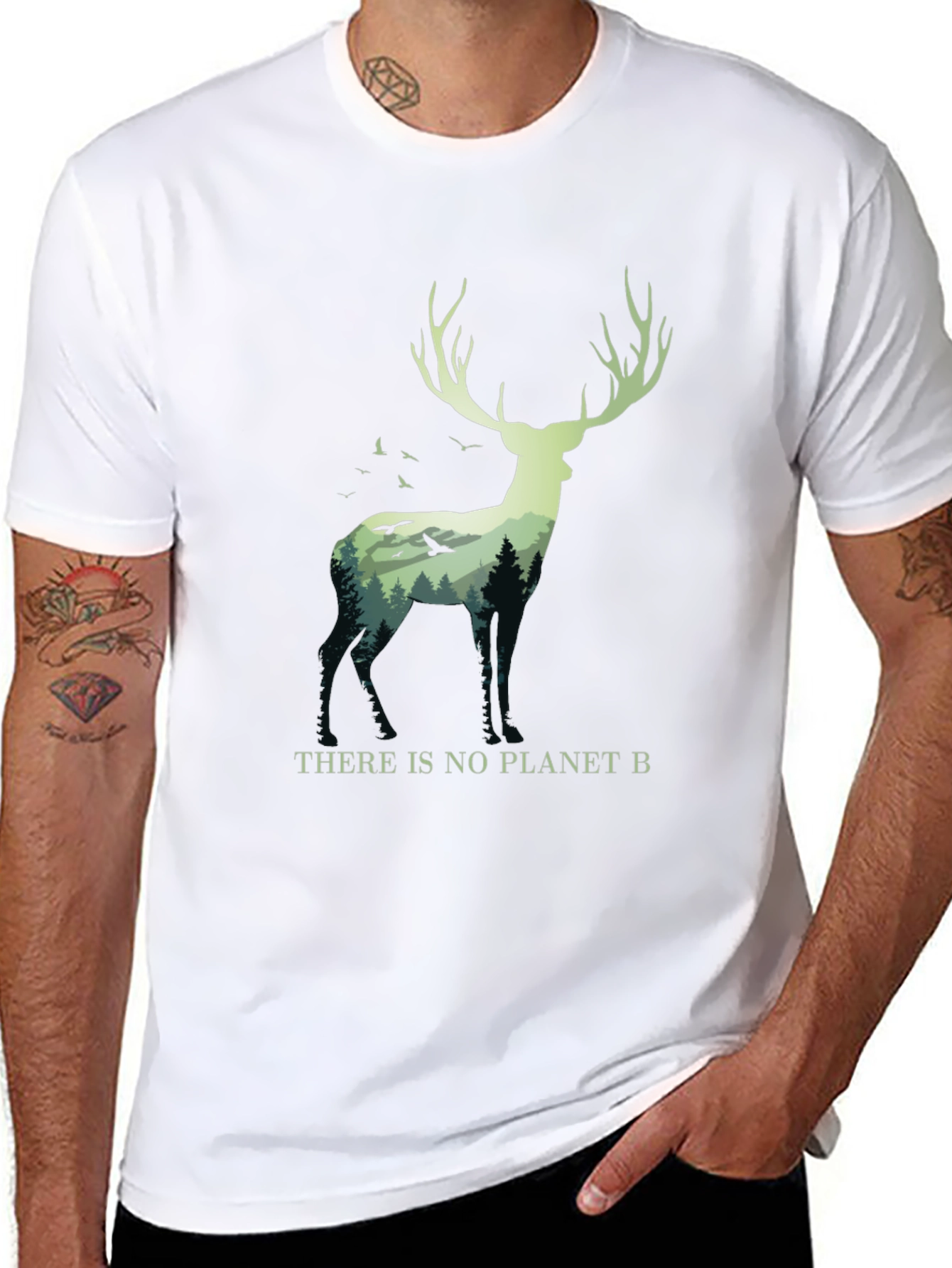 Eco-Friendly Deer Graphic Tee