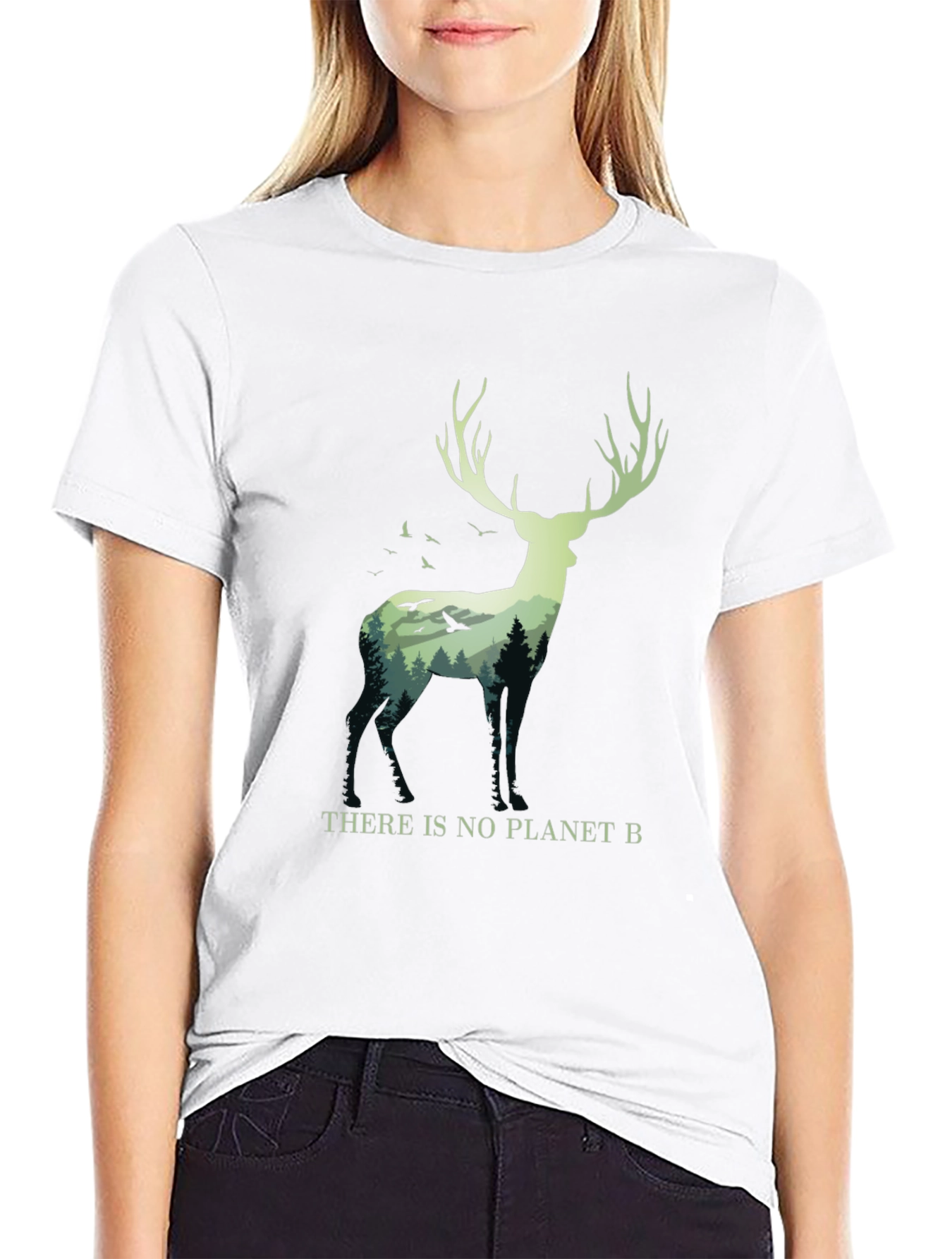 Eco-Friendly Deer Graphic Tee