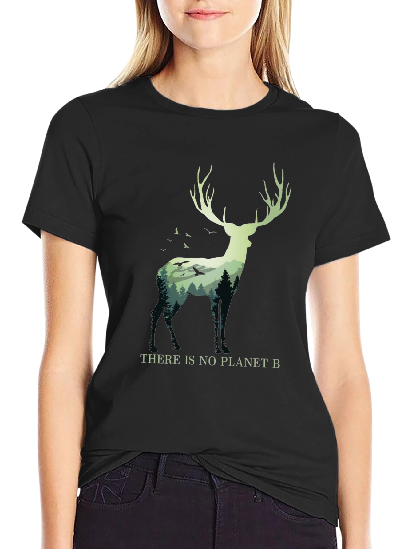 Eco-Friendly Deer Graphic Tee
