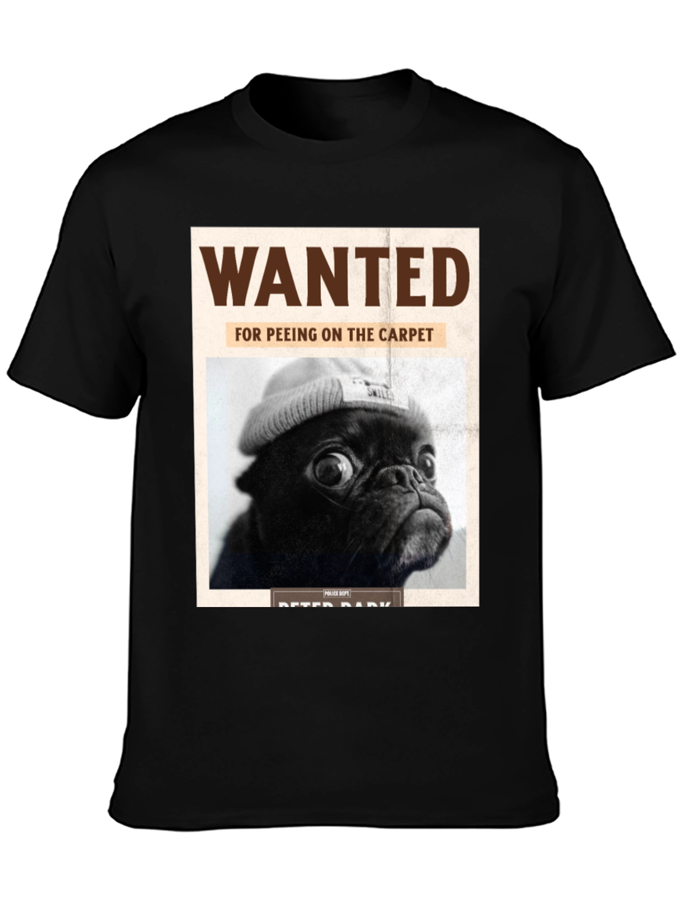 Wanted Pug T-Shirt