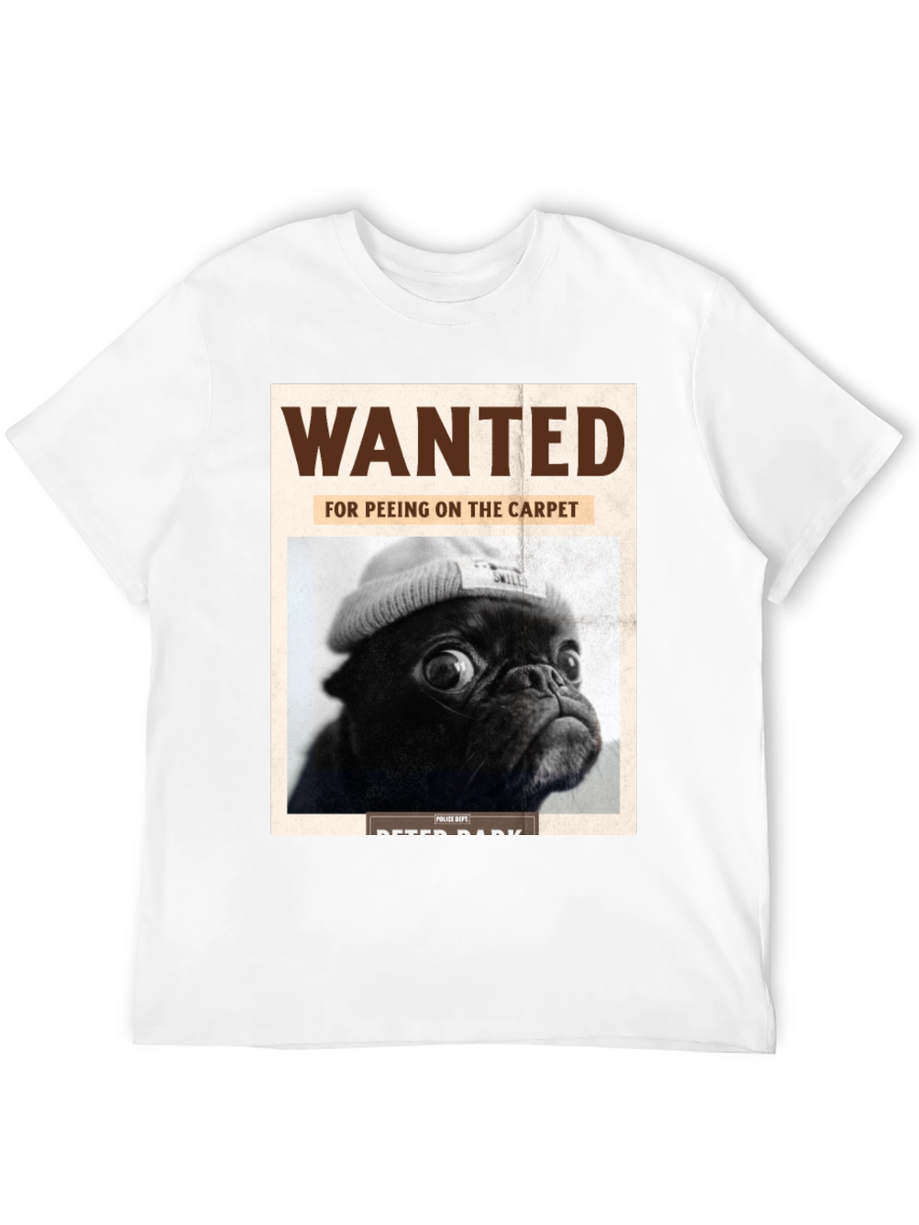 Wanted Pug T-Shirt