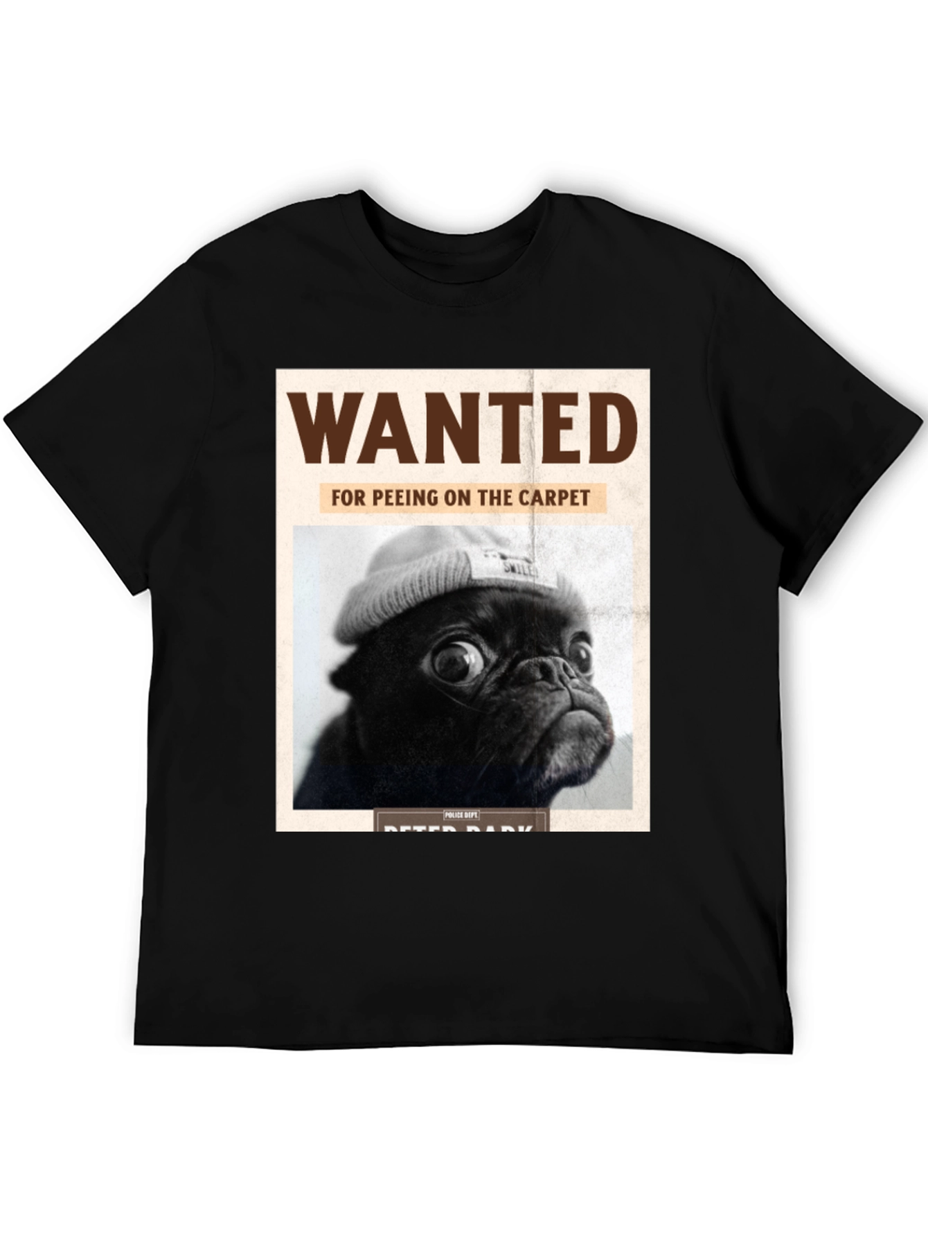 Wanted Pug T-Shirt