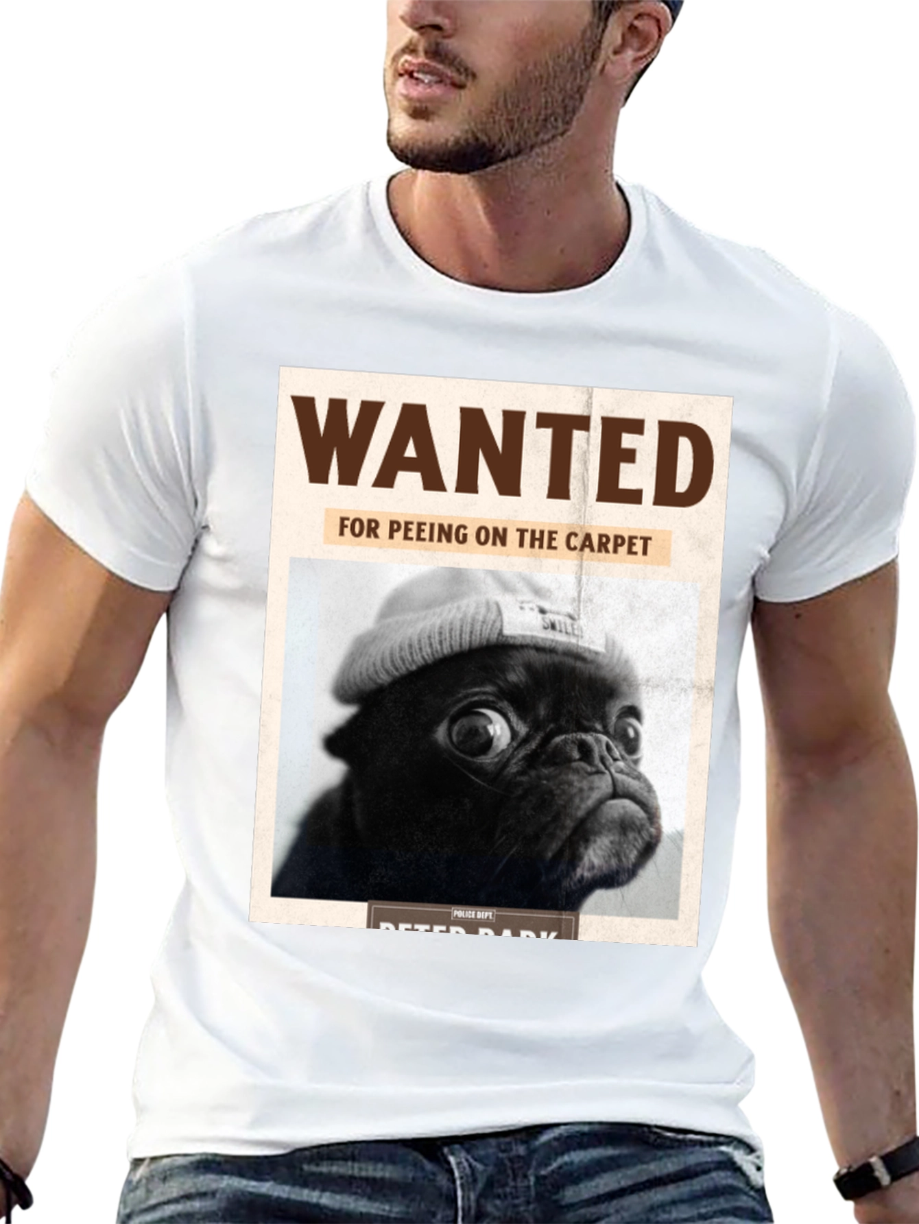 Wanted Pug T-Shirt
