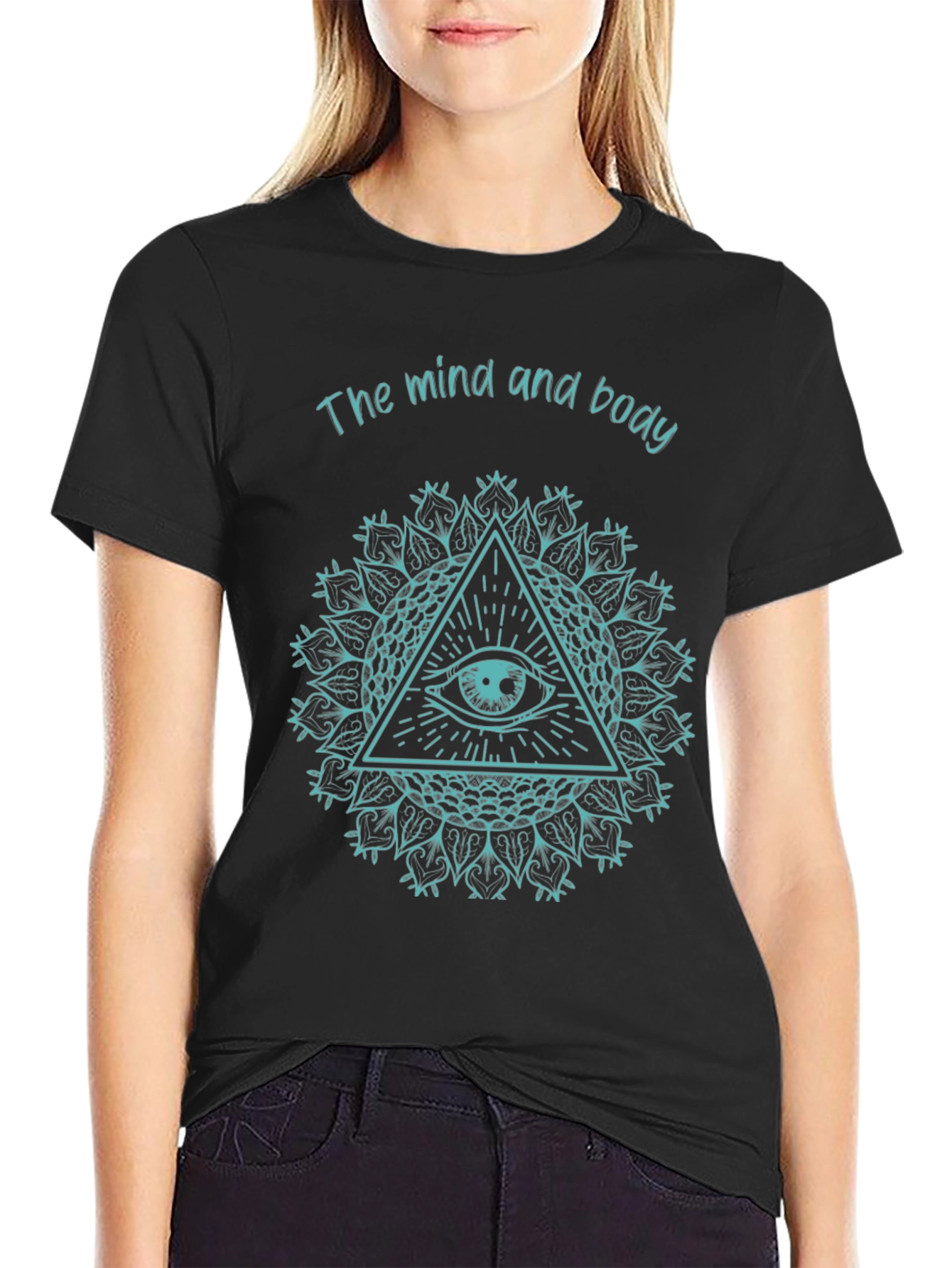 Mind and Body All-Seeing Eye Graphic Tee - Black
