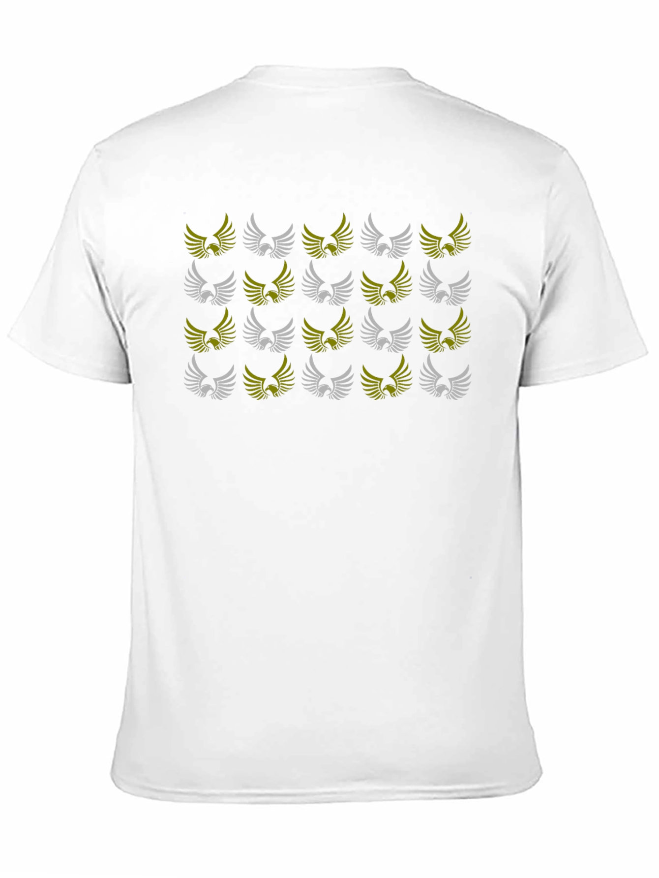 Eagle Wing Pattern Black T-Shirt