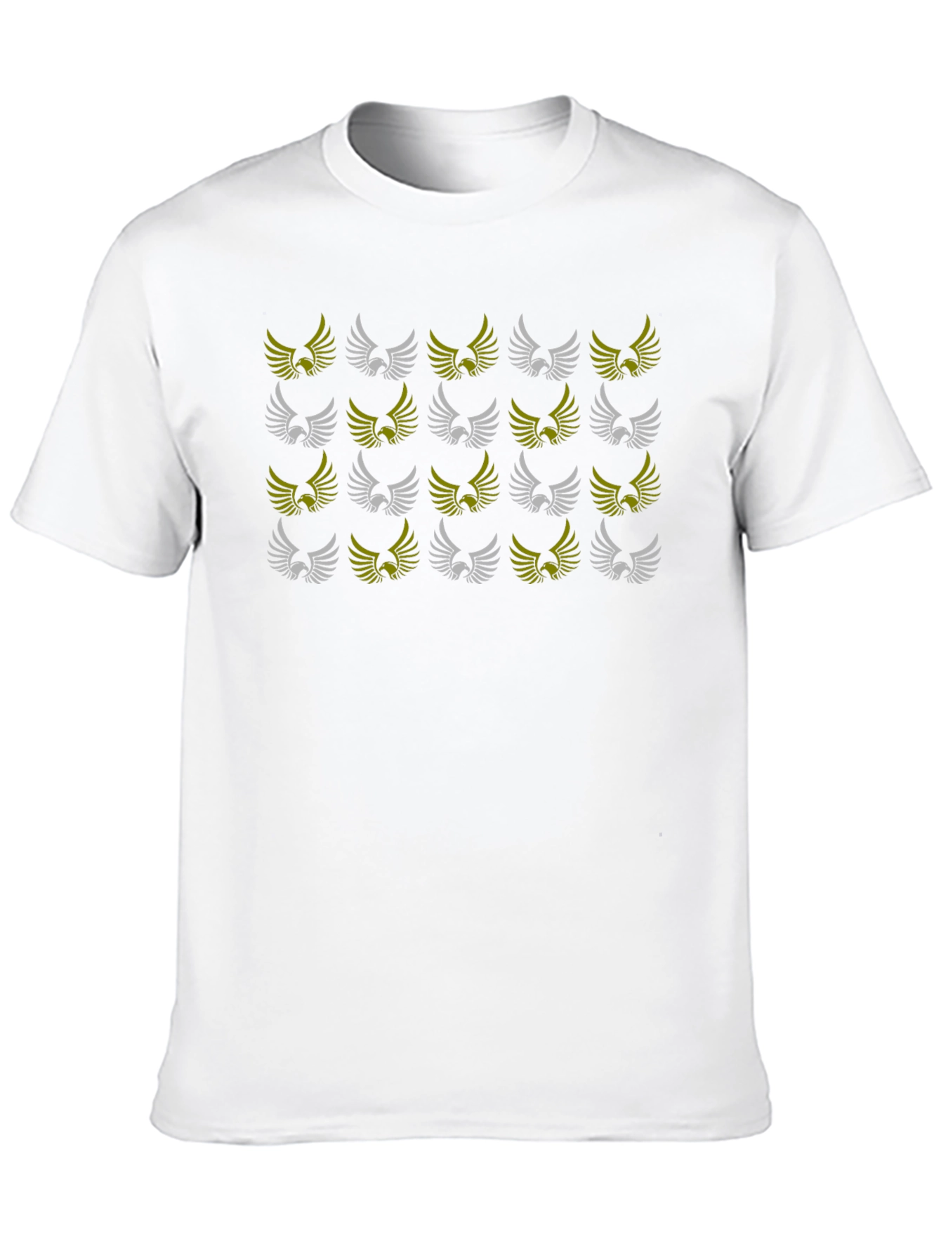 Eagle Wing Pattern Black T-Shirt