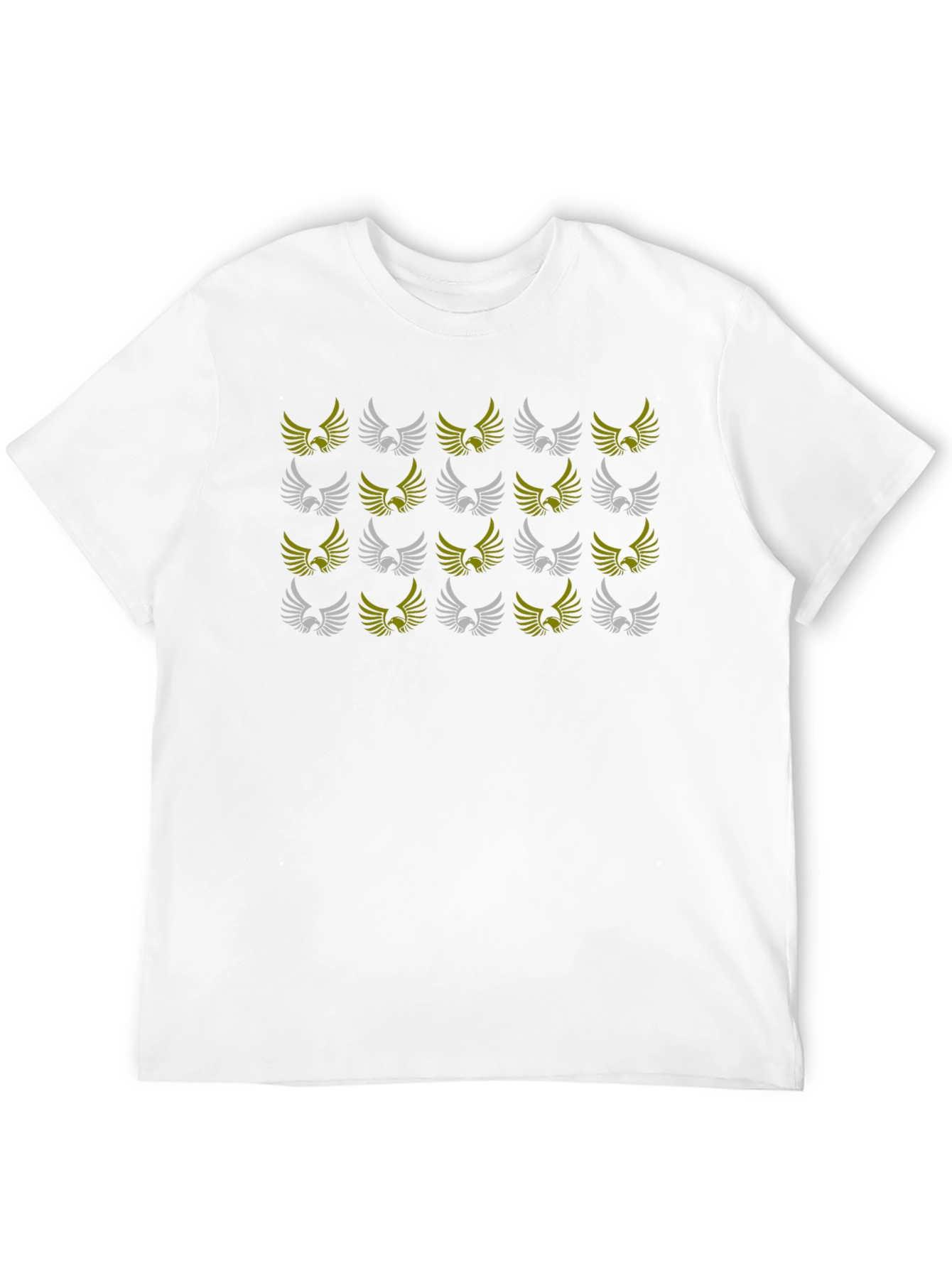 Eagle Wing Pattern Black T-Shirt