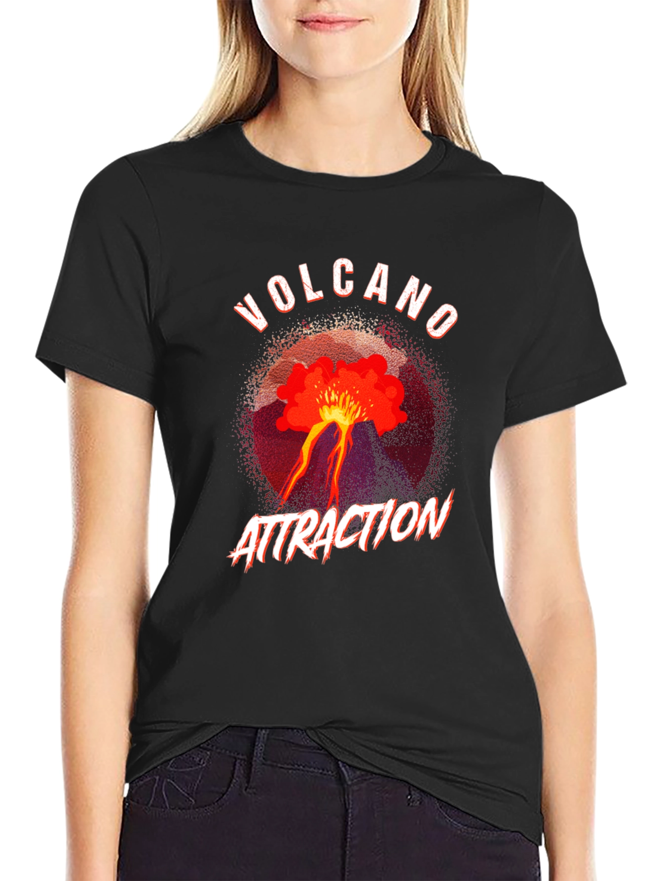Volcano Attraction Black T-Shirt