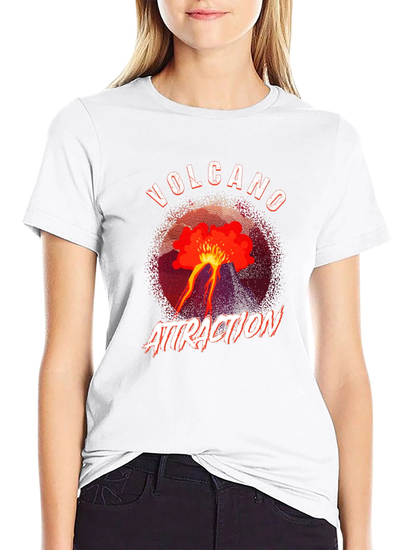 Volcano Attraction Black T-Shirt
