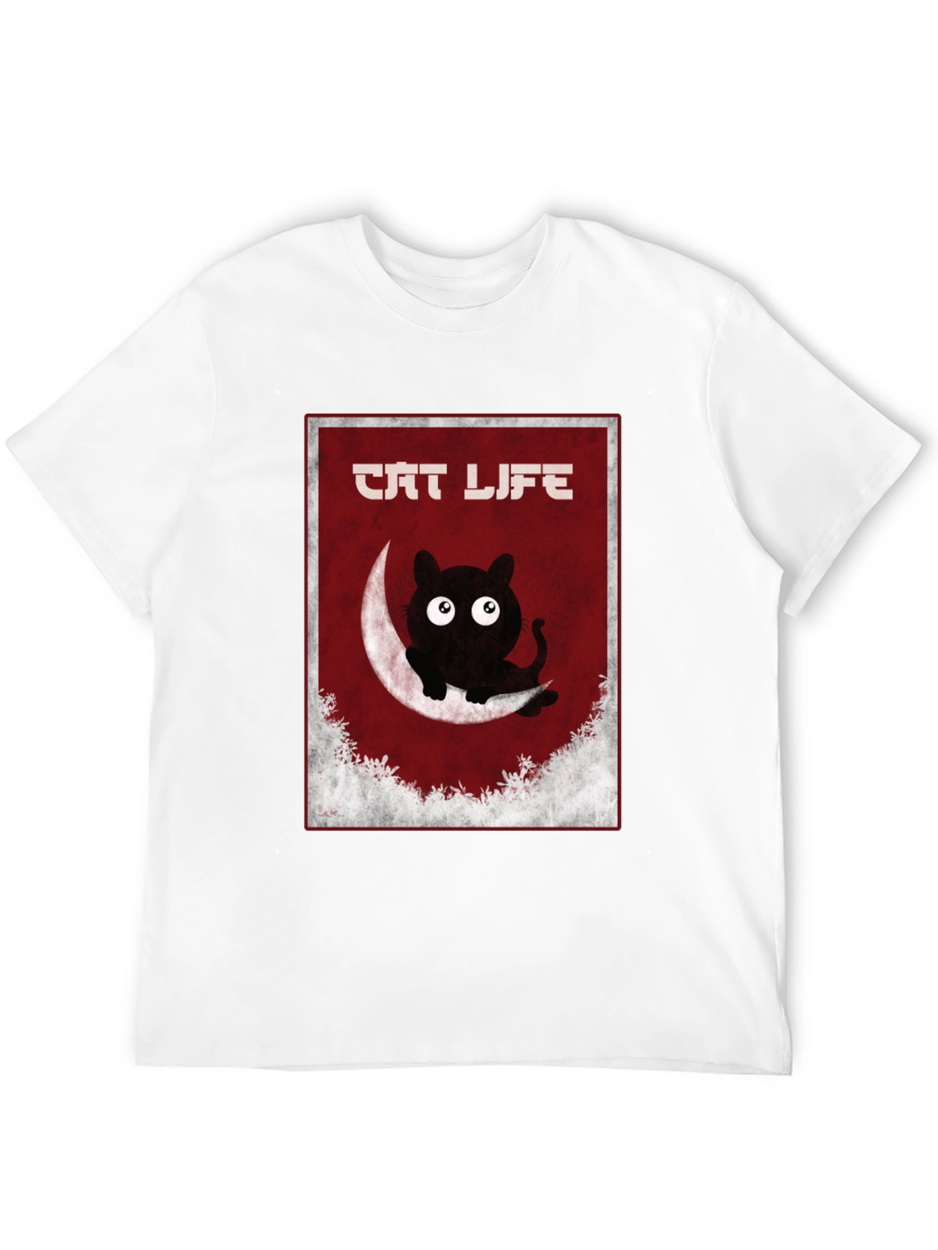 Cat Life Graphic T-Shirt - Mens Black Tee
