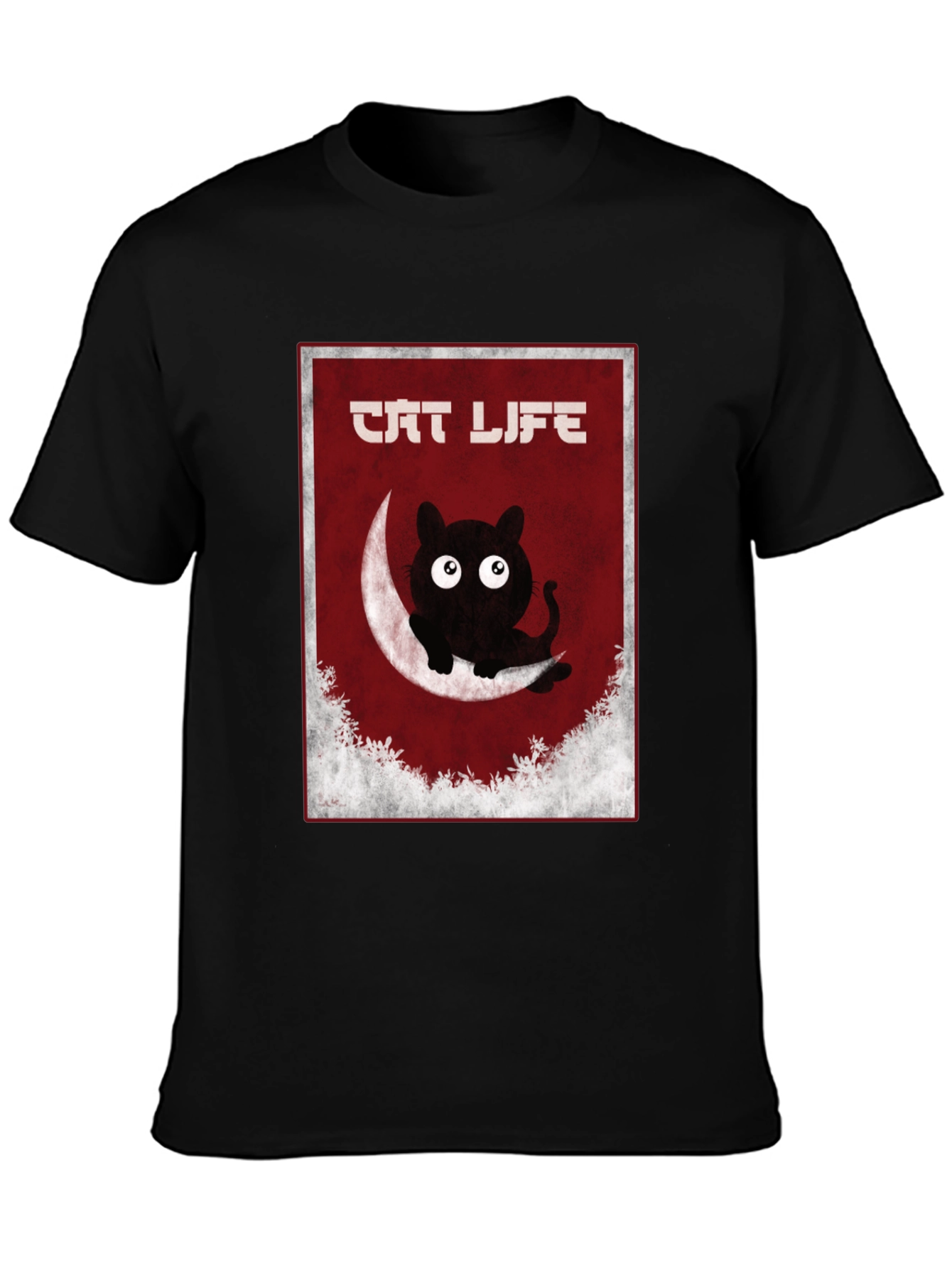 Cat Life Graphic T-Shirt - Mens Black Tee