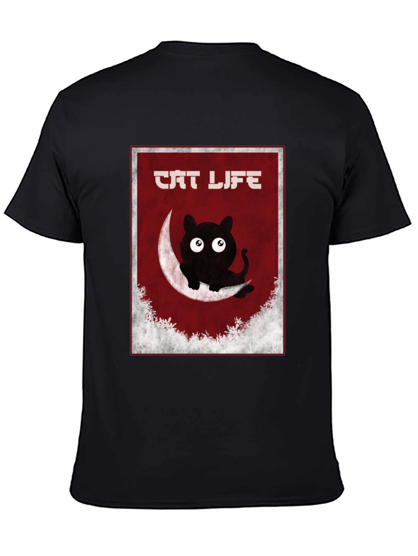 Cat Life Graphic T-Shirt - Mens Black Tee