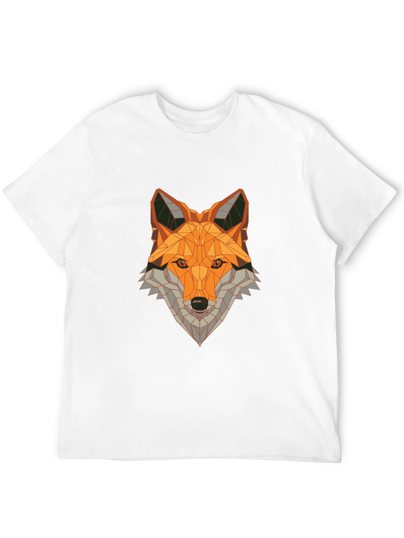 Geometric Fox Graphic Tee - Stylish Animal Print Shirt